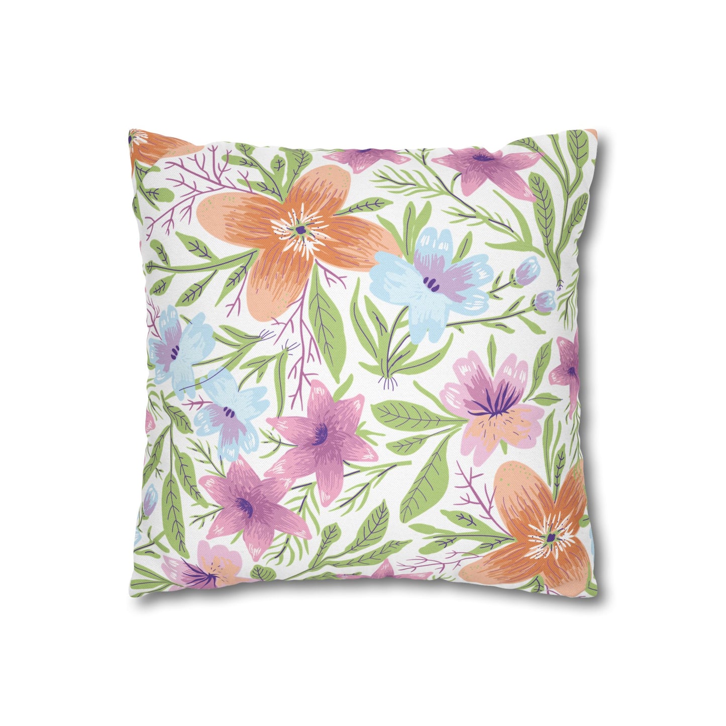 Floral Dragonfly Pillowcase, Cozy Home Decor, Boho Accent Pillows, Nature-Inspired Gift, Spring Decor