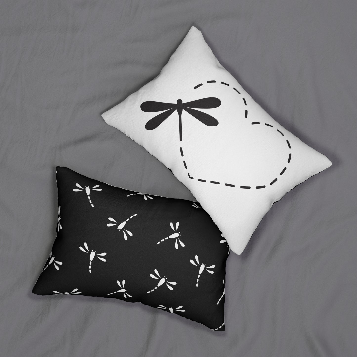Dragonfly Love Lumbar Pillow | Boho Home Decor, Gift for Nature Lovers, Cozy Throw Cushion, Sofas & Beds, Modern Farmhouse Style