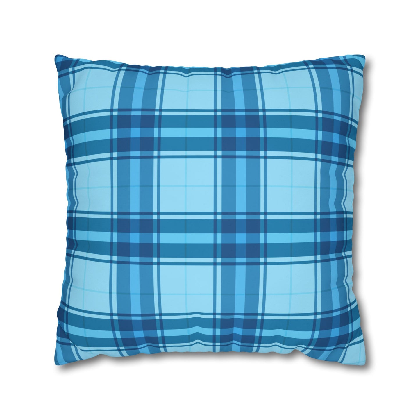 Plaid Blue Throw Pillowcase, Cozy Home Decor, Decorative Cushion, Accent Pillow, Living Room Style, Gift for Him or Her