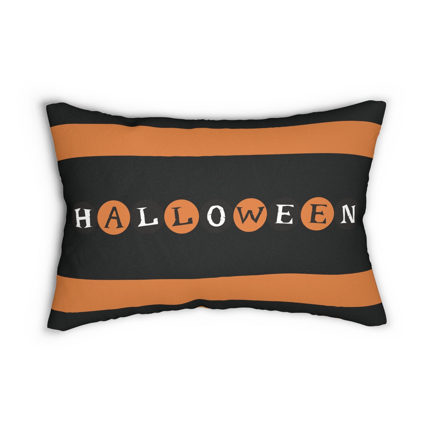 Halloween Lumbar Pillow - Spun Polyester Decorative Cushion, Pumpkin Accent, Fall Home Decor, Halloween Party, Cozy Living Room