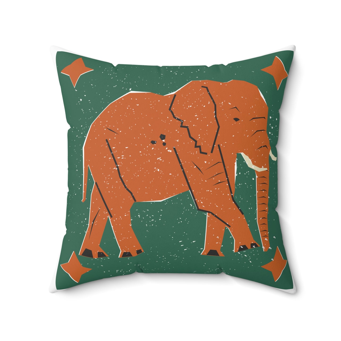 Tribal Boho Rustic Elephant Decorative Pillow | Cozy Home Accent, Unique Gift, Boho Decor, Living Room Cushion, Art Print Throw Pillow