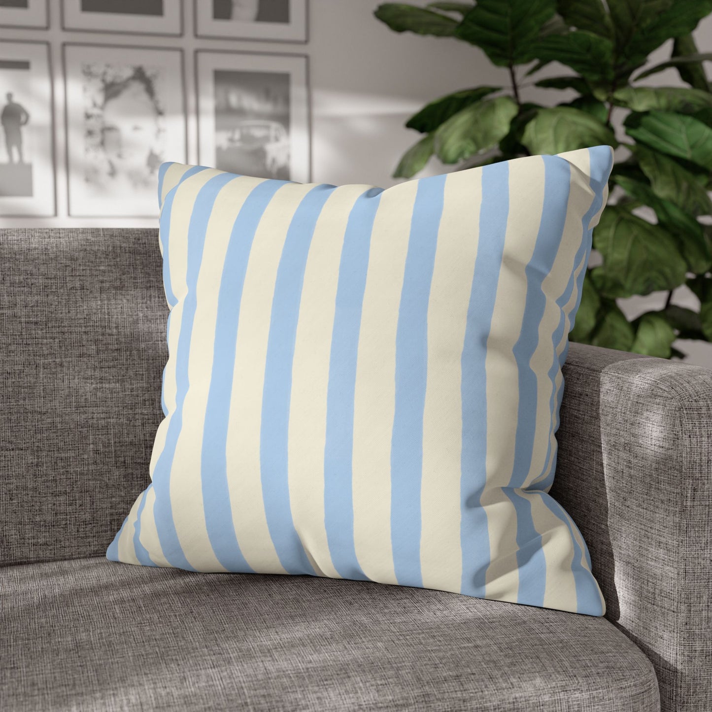 Stripe Patterned Decorative Pillowcase, Cozy Home Decor, Nautical Accent, Living Room Accessory, Perfect for Gifts and Resale