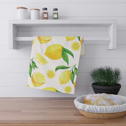 Lemon Garden Tea Towels - Decorative Cotton Kitchen Towels for Cooking & Gifting