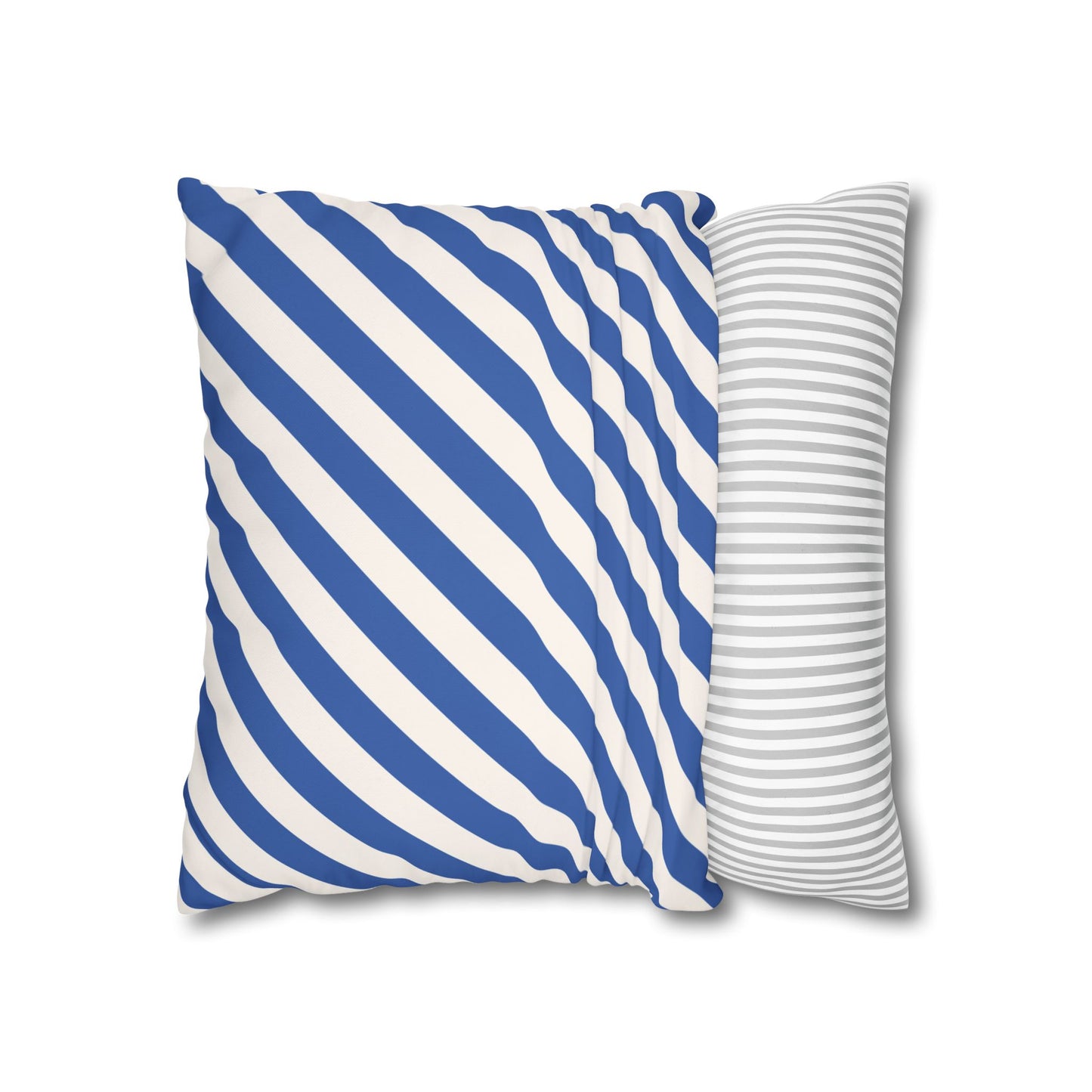 Nautical Striped Pillowcase, Coastal Decor Pillow Cover, Blue and White Throw Pillow, Beach House Accent, Home Gift Idea