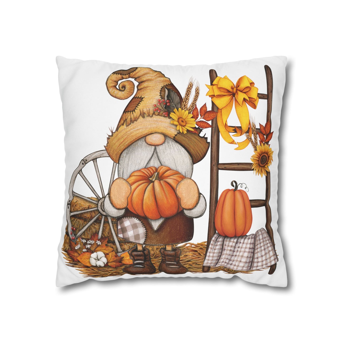 Autumn Gnome Pillowcase, Fall Home Decor, Cozy Throw Pillow Cover, Seasonal Cushion, Thanksgiving Gift Idea, Farmhouse Decor