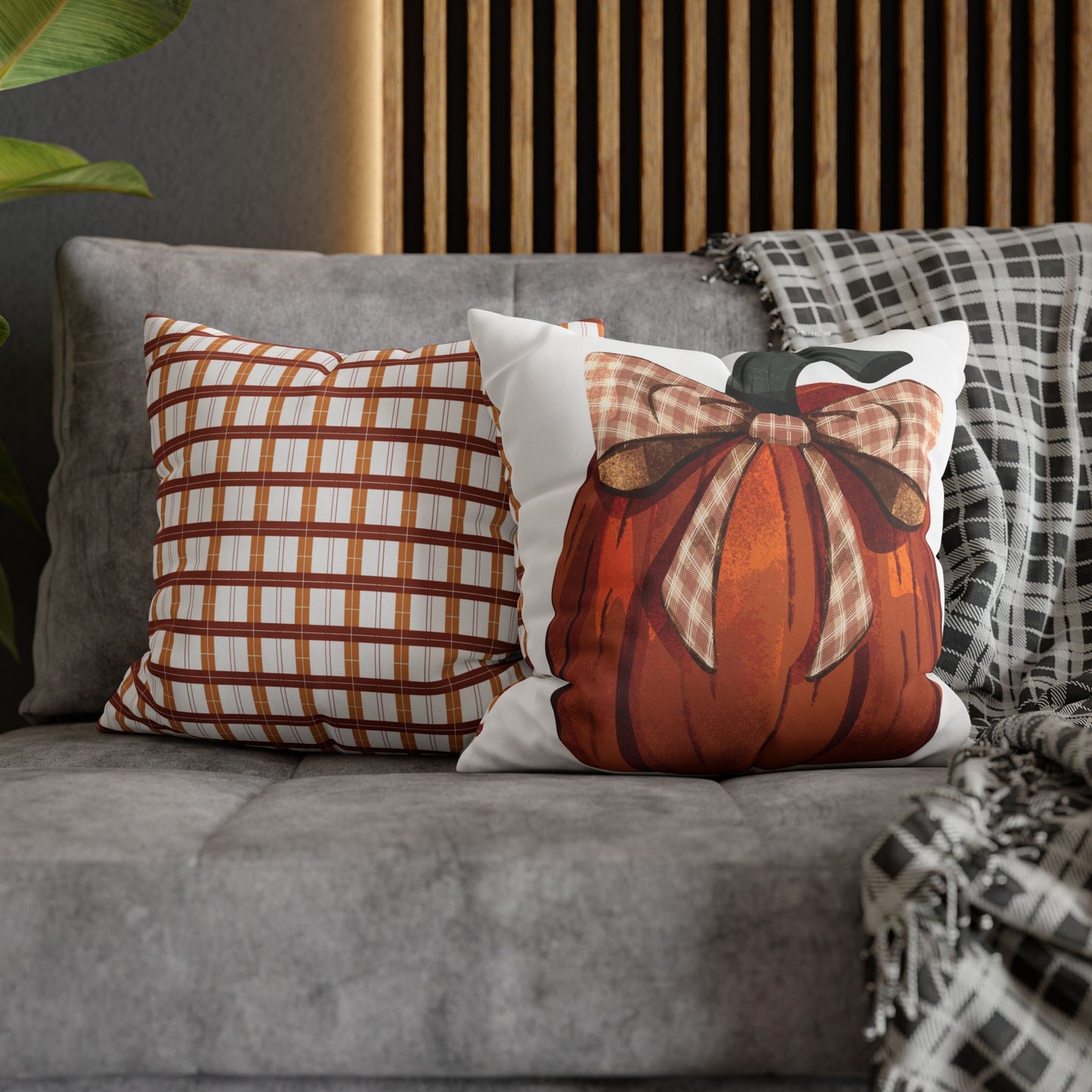 Cozy Fall Pumpkin Pillowcase | Autumn Decor, Thanksgiving Gift, Seasonal Home Accent, Farmhouse Style, Decorative Cushion Cover
