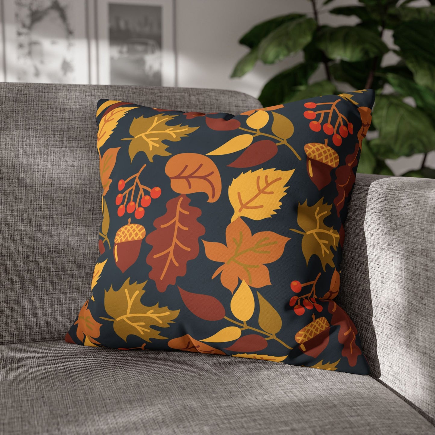 Autumn Leaf Decorative Pillowcase, Cozy Fall Decor, Harvest Home Accent, Thanksgiving Gift, Seasonal Cushion Cover