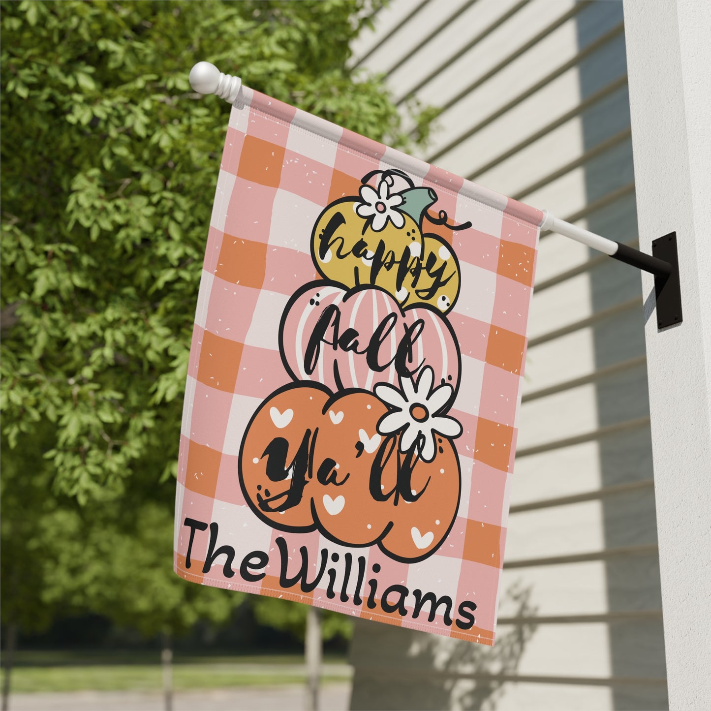 Happy Fall Garden Banner, Autumn Decor for Home, Seasonal Yard Flag, Thanksgiving Decoration, Outdoor Garden Sign