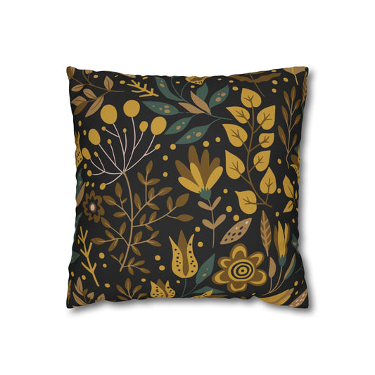 Bohemian Floral Pillowcase, Decorative Cushion Cover, Home Decor, Cozy Living Room, Gift for Her, Eco-Friendly Pillow Cover