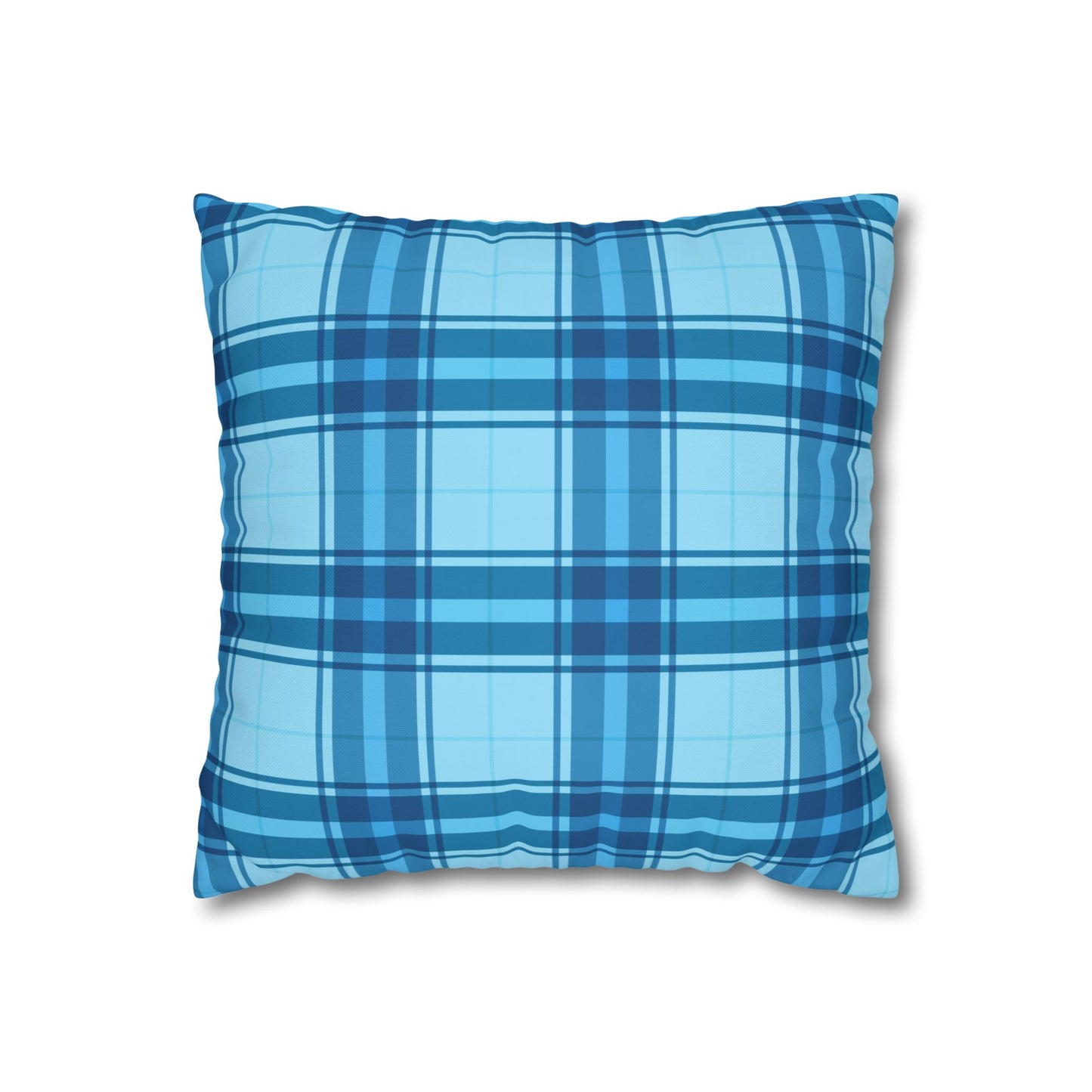 Plaid Blue Throw Pillowcase, Cozy Home Decor, Decorative Cushion, Accent Pillow, Living Room Style, Gift for Him or Her