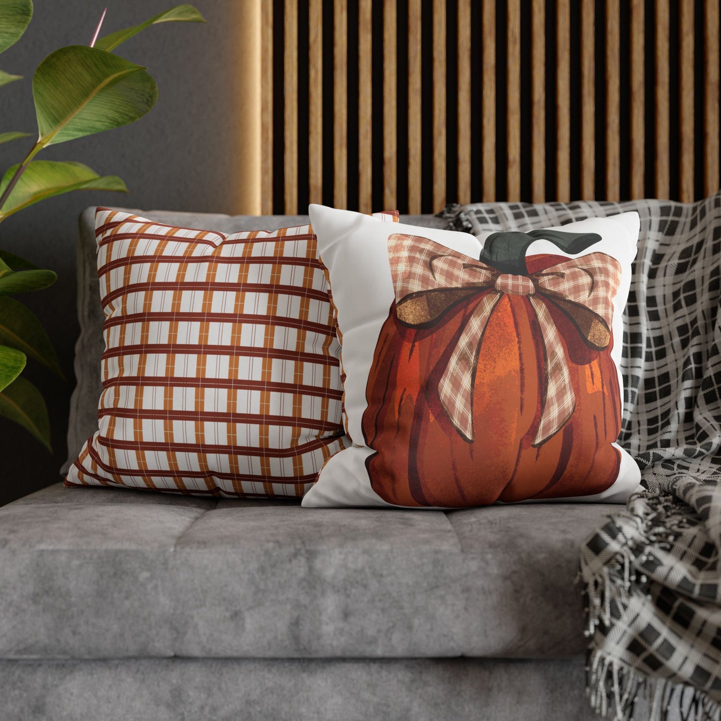 Cozy Fall Pumpkin Pillowcase | Autumn Decor, Thanksgiving Gift, Seasonal Home Accent, Farmhouse Style, Decorative Cushion Cover
