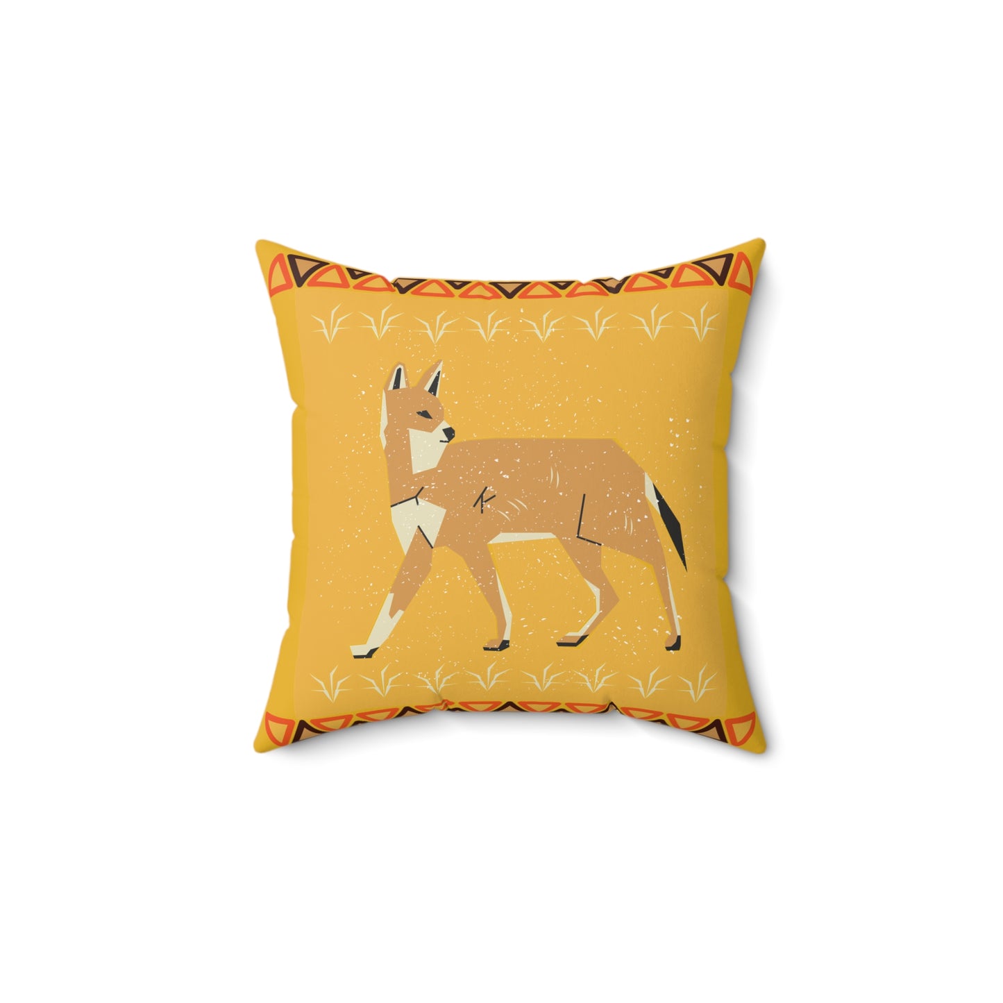 Desert Fox - Coyote Boho Accent Pillow - Southwestern and Tribal-Inspired Boho Style