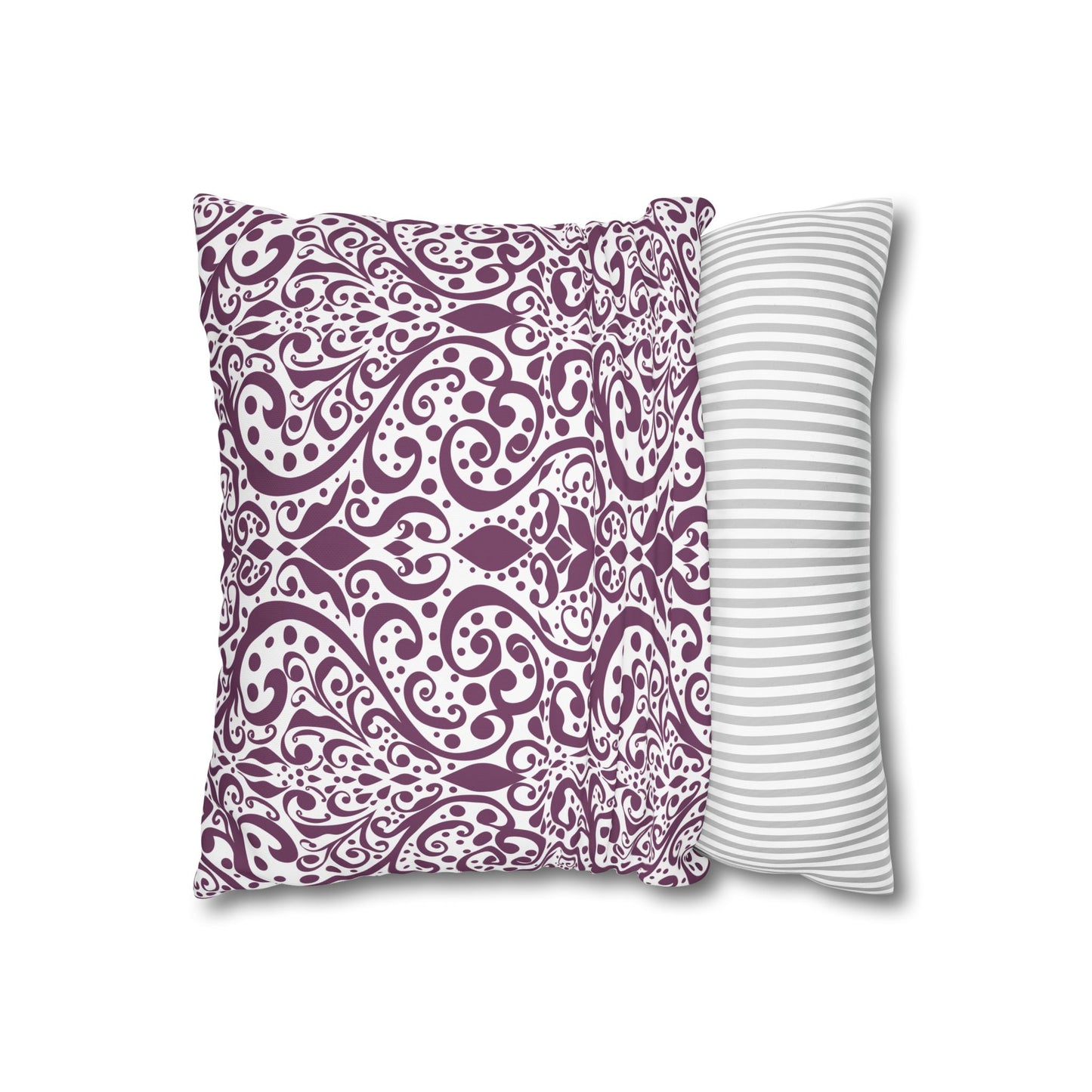 Floral Poly Canvas Pillowcase, Home Decor, Throw Pillow, Wedding Gift, Bedroom Accents, Floral Design Pillow