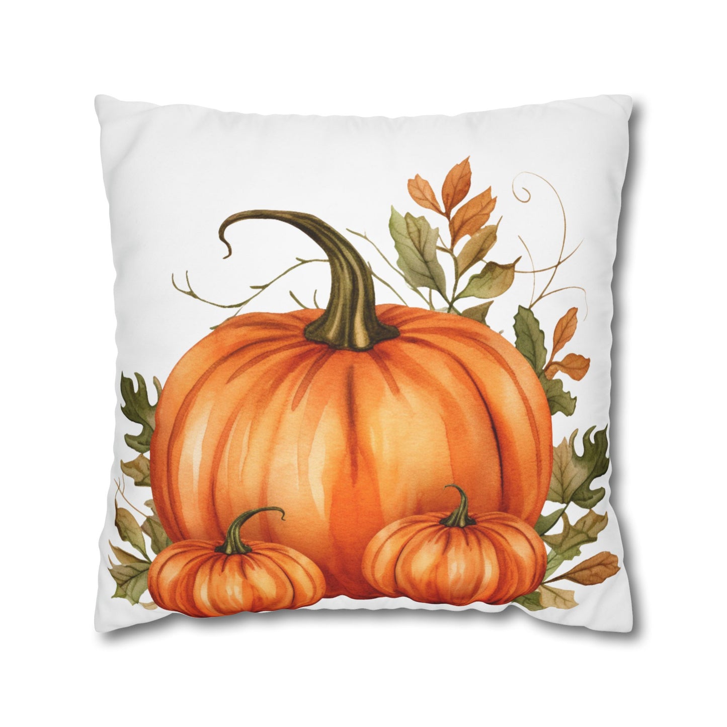 Autumn Pumpkin Canvas Pillowcase, Fall Decor, Cozy Home Accents, Seasonal Cushion, Harvest Celebration Pillow