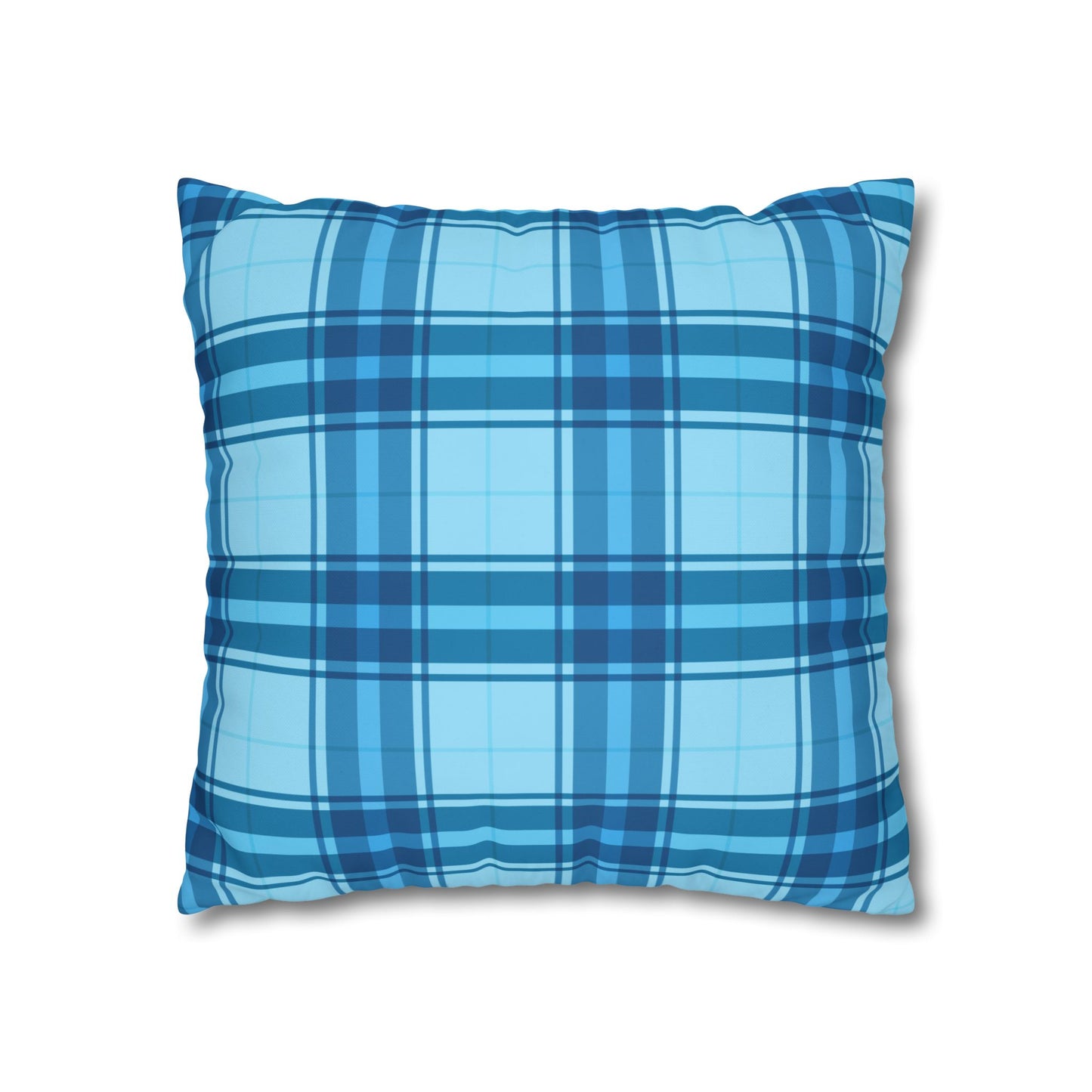 Plaid Blue Throw Pillowcase, Cozy Home Decor, Decorative Cushion, Accent Pillow, Living Room Style, Gift for Him or Her