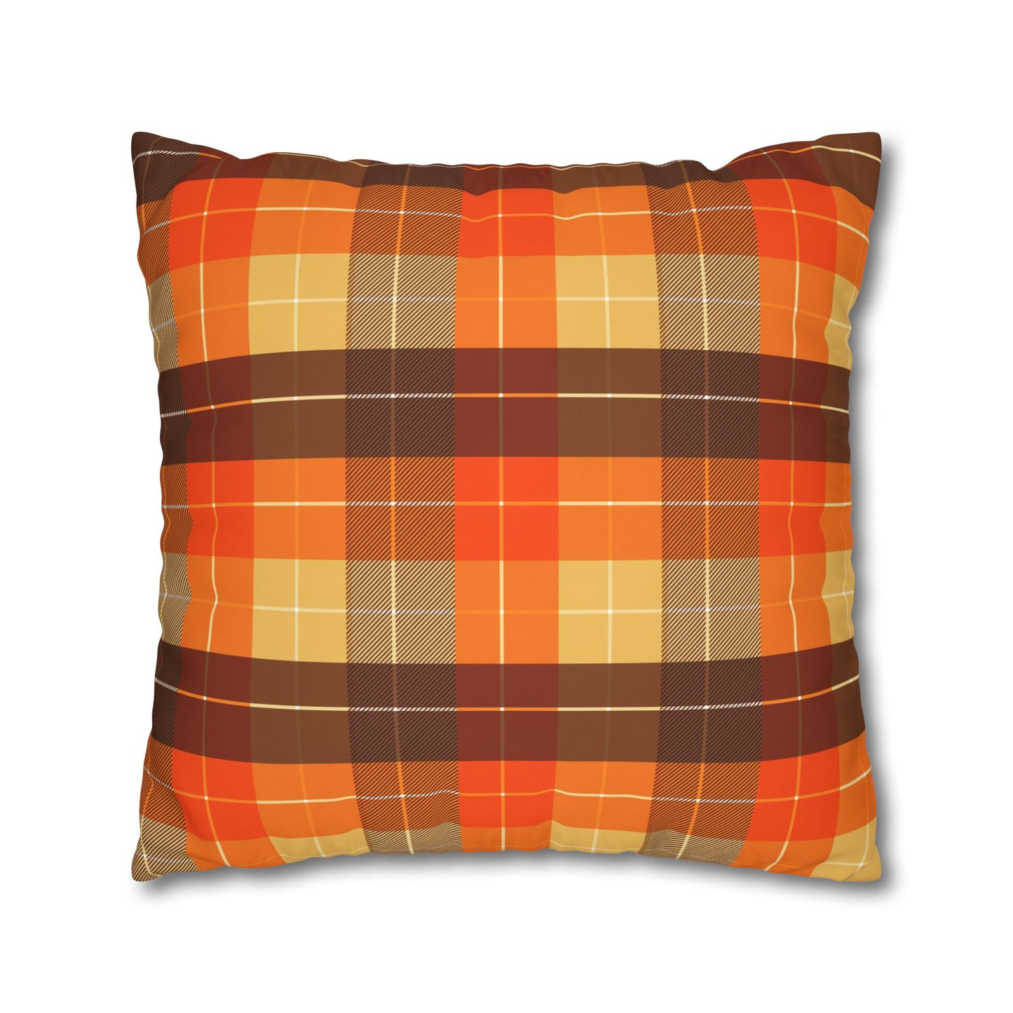 Autumn Plaid Pillowcase, Cozy Home Decor, Seasonal Accent, Thanksgiving Decoration, Comfortable Throw Pillow, Fall Vibes