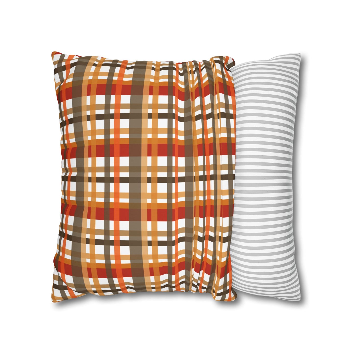 Cozy Plaid Throw Pillowcase, Autumn Decor Pillow, Home Accents, Thanksgiving Gift, Comfortable Couch Accessory