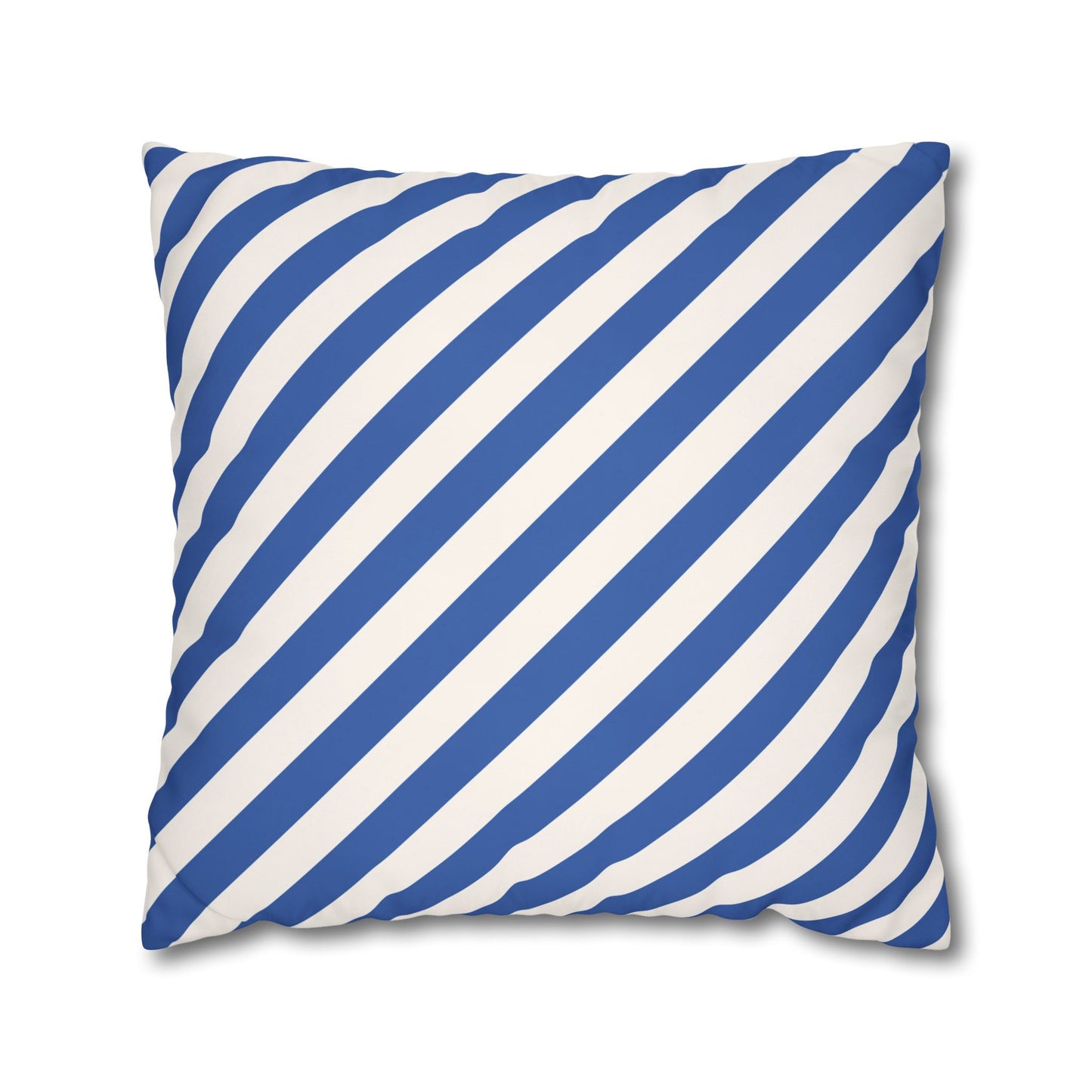 Nautical Striped Pillowcase, Coastal Decor Pillow Cover, Blue and White Throw Pillow, Beach House Accent, Home Gift Idea