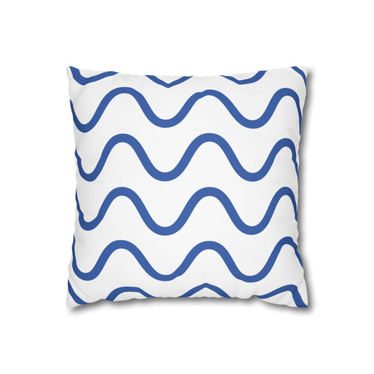 Wave Pattern Decorative Pillowcase | Coastal Vibe, Home Decor, Throw Pillow Cover, Room Accent, Gift for Ocean Lovers