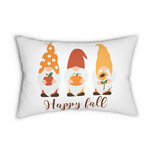 Autumn Gnome Lumbar Pillow - Cozy Home Decor, Seasonal Plush Cushion, Unique Fall Gift, Thanksgiving Accent Pillow, Harvest Theme Decor