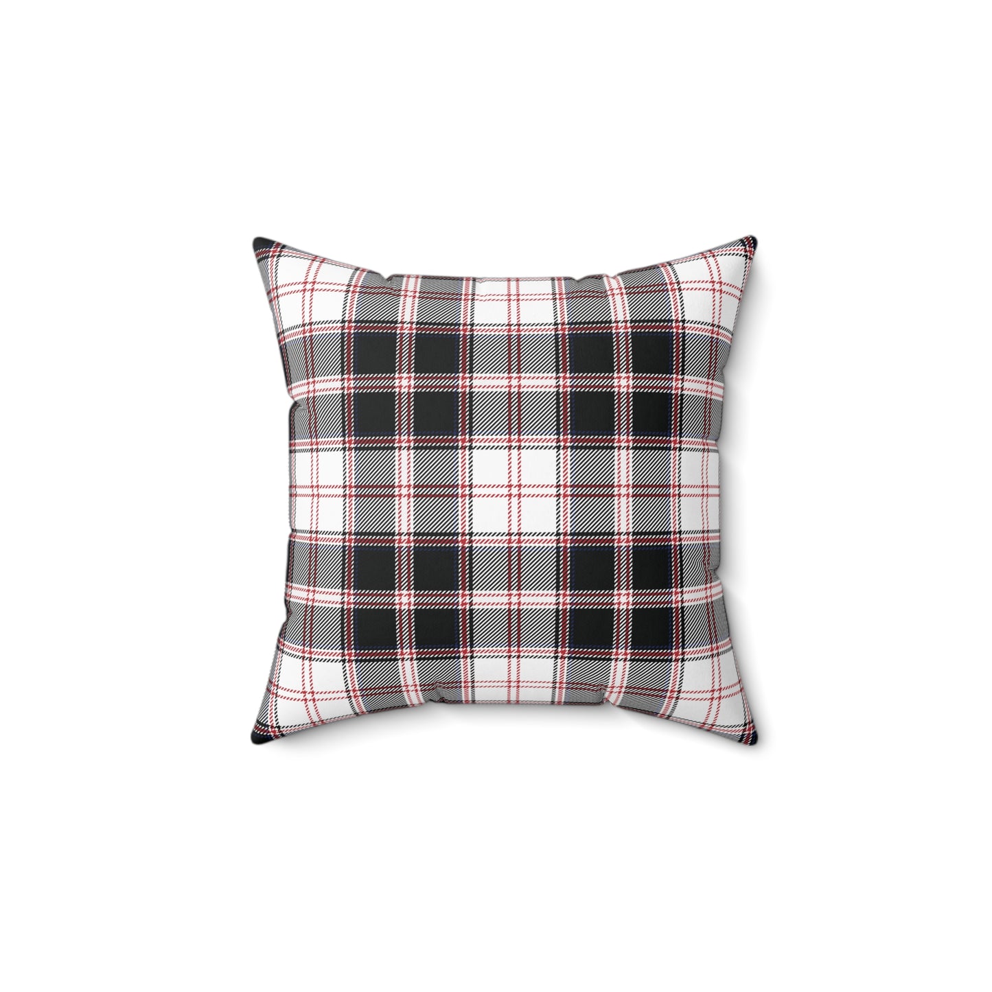 Welcome On Board Sea Life Fun Design with Matching Plaid Backside - Square Pillow