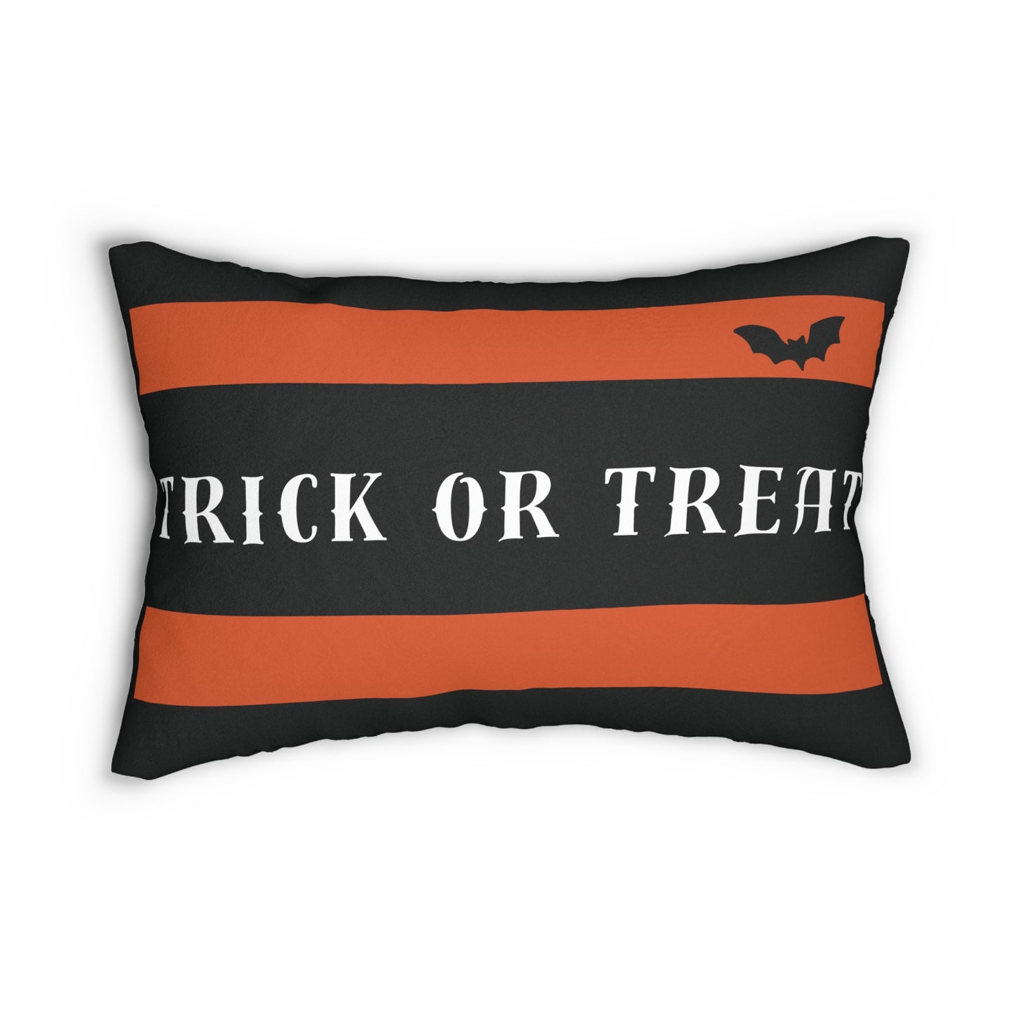 Halloween Spun Polyester Lumbar Pillow, Spooky Home Decor, Trick or Treat Cushion, Pumpkin Pillow, Fall Accent, Ghost Pillow
