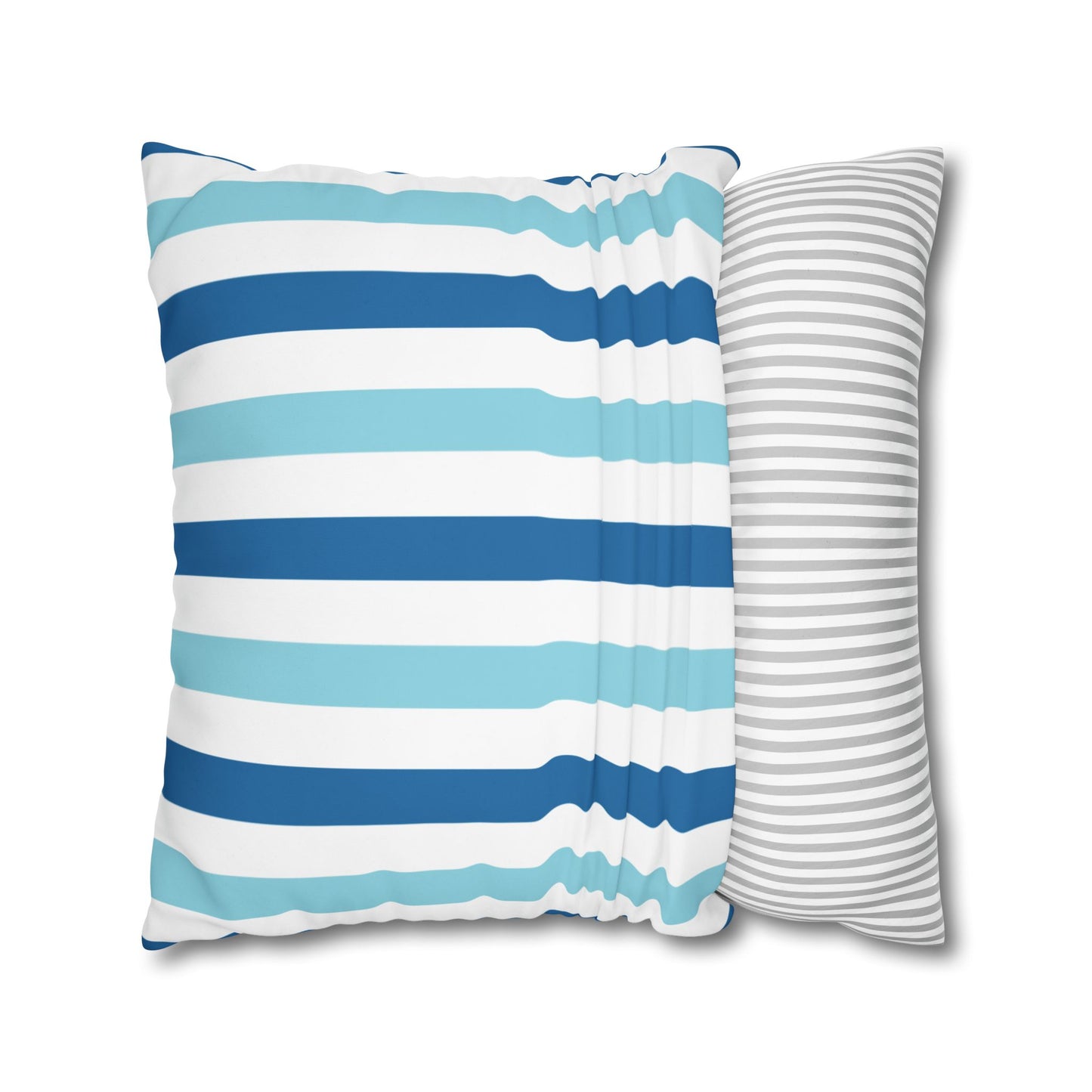 Coastal Striped Pillowcase, Beach Decor, Nautical Home Accessories, Throw Pillow Cover, Living Room Cushion Cover