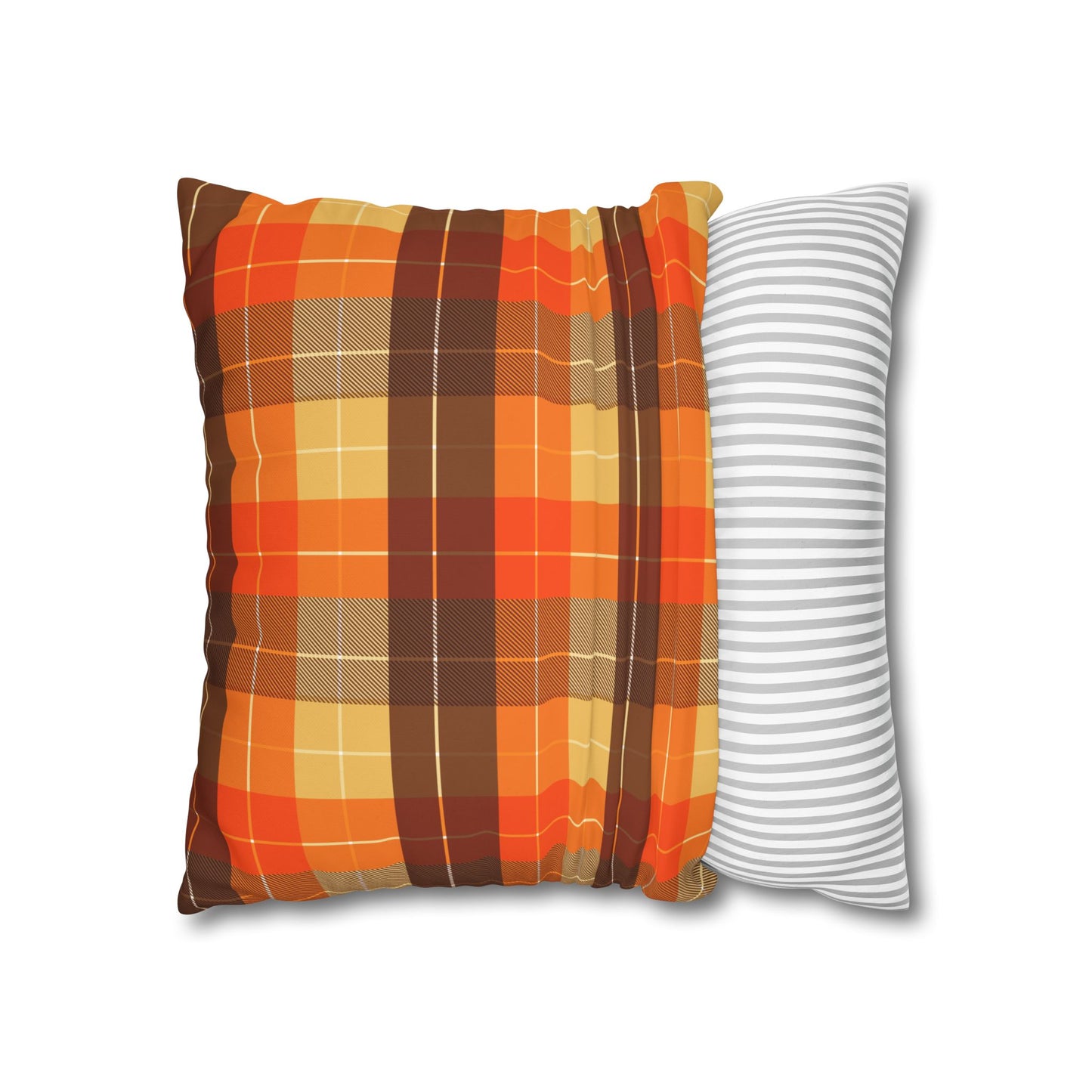 Autumn Plaid Pillowcase, Cozy Home Decor, Seasonal Accent, Thanksgiving Decoration, Comfortable Throw Pillow, Fall Vibes