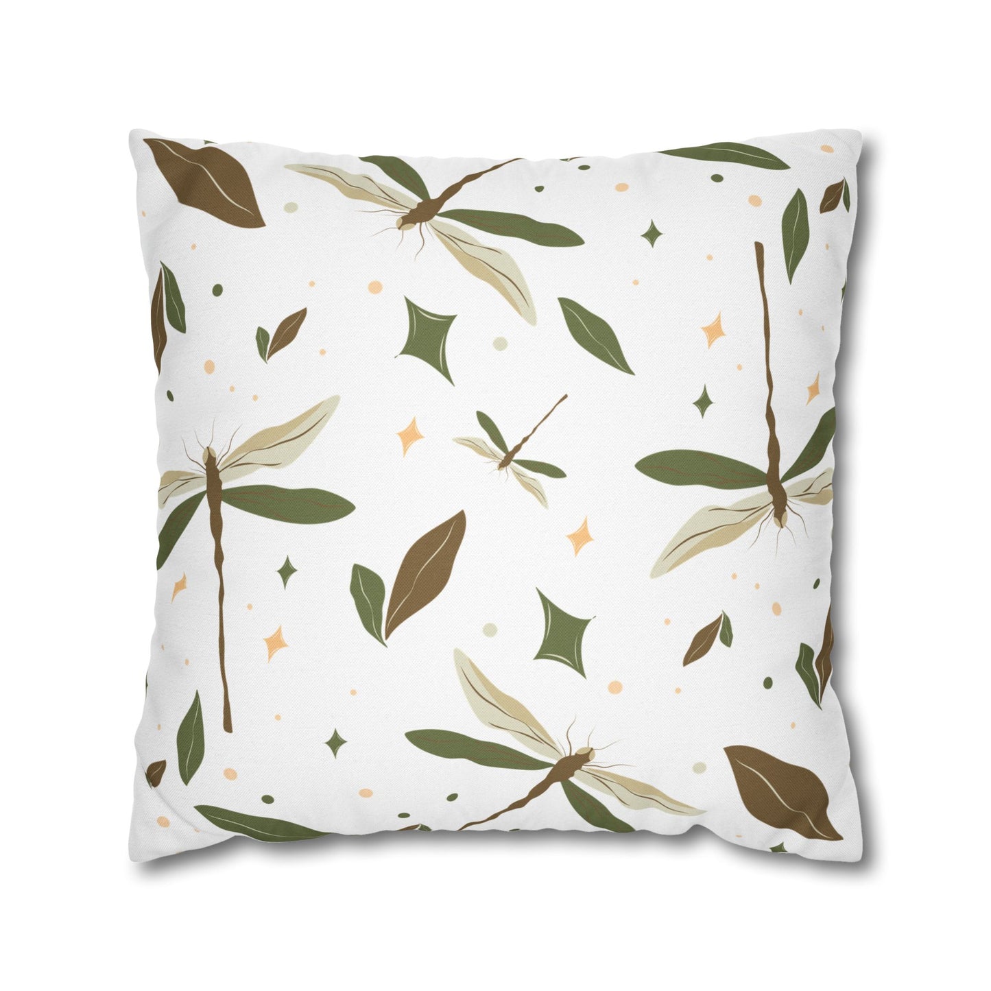 Nature-Inspired Square Pillowcase | Cozy Home Decor, Botanical Throw Pillow, Spring Gift, Living Room Accent, Floral Cushion Cover