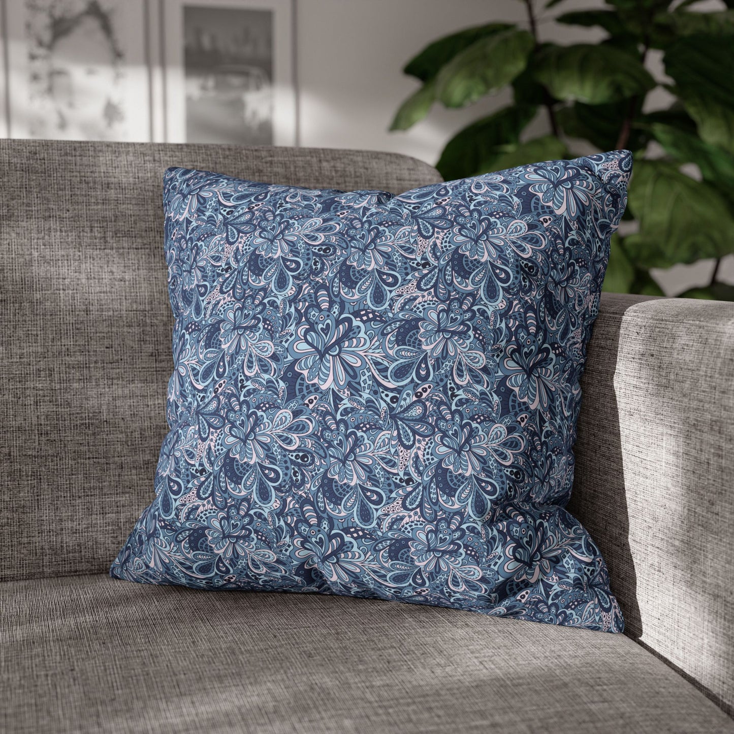 Floral Decorative Pillowcase - Cozy Home Accent, Boho Chic Style, Throw Cushion Cover for Living Room, Bedroom Decor, Gift Idea