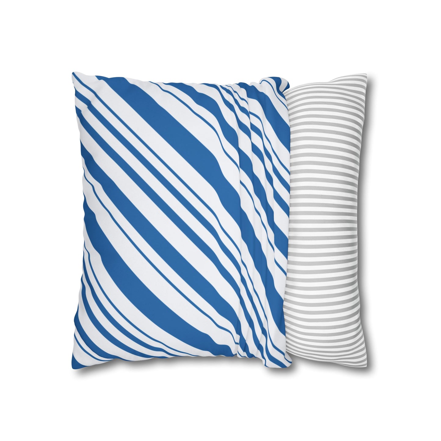 Stylish Blue Striped Pillowcase, Modern Home Décor, Cozy Couch Accessory, Gift for Housewarming, Nautical Theme Decoration