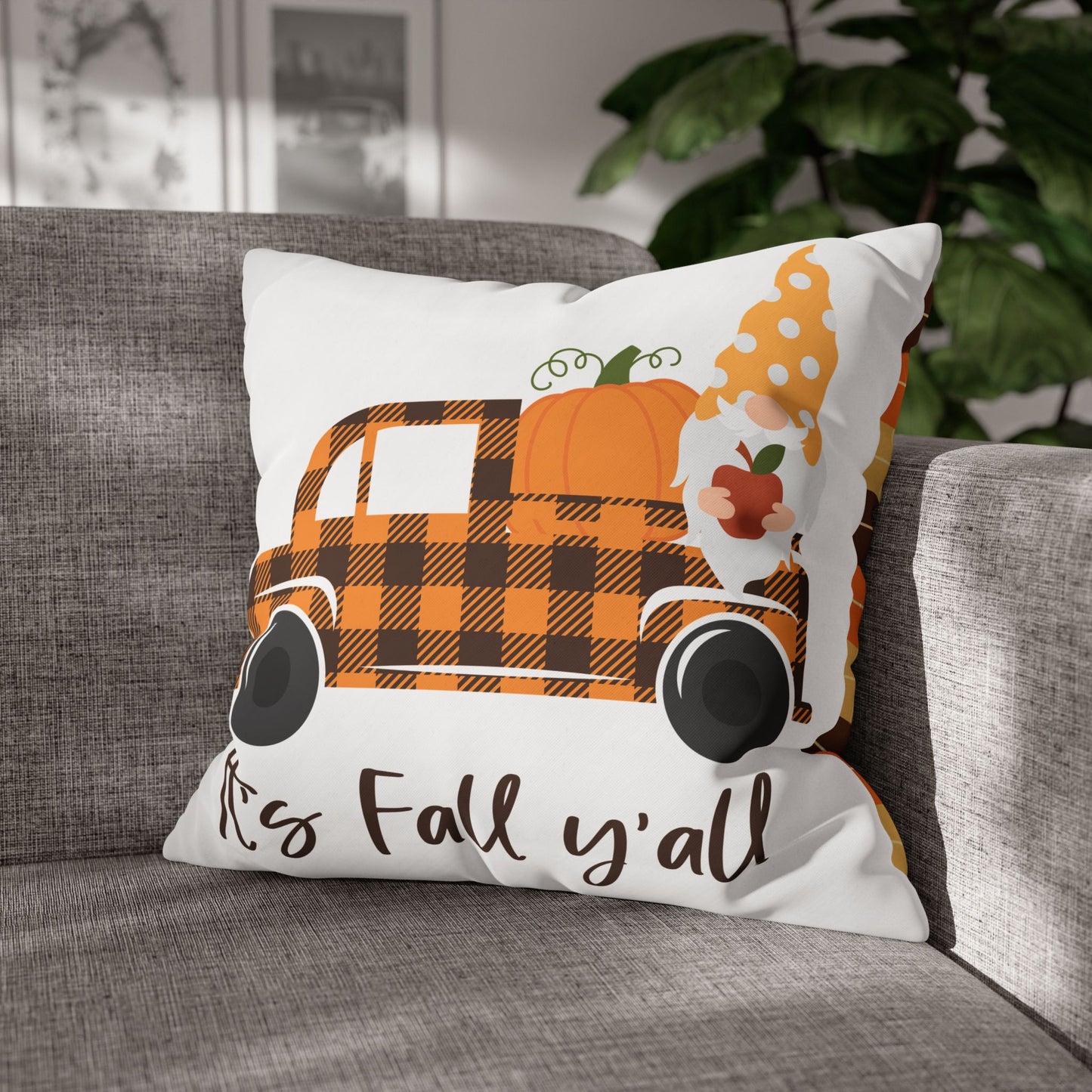 Autumn Truck Pillowcase - Cozy Fall Home Decor, Harvest Gift, Thanksgiving Pillow, Seasonal Decorative Cushion, Farmhouse Style