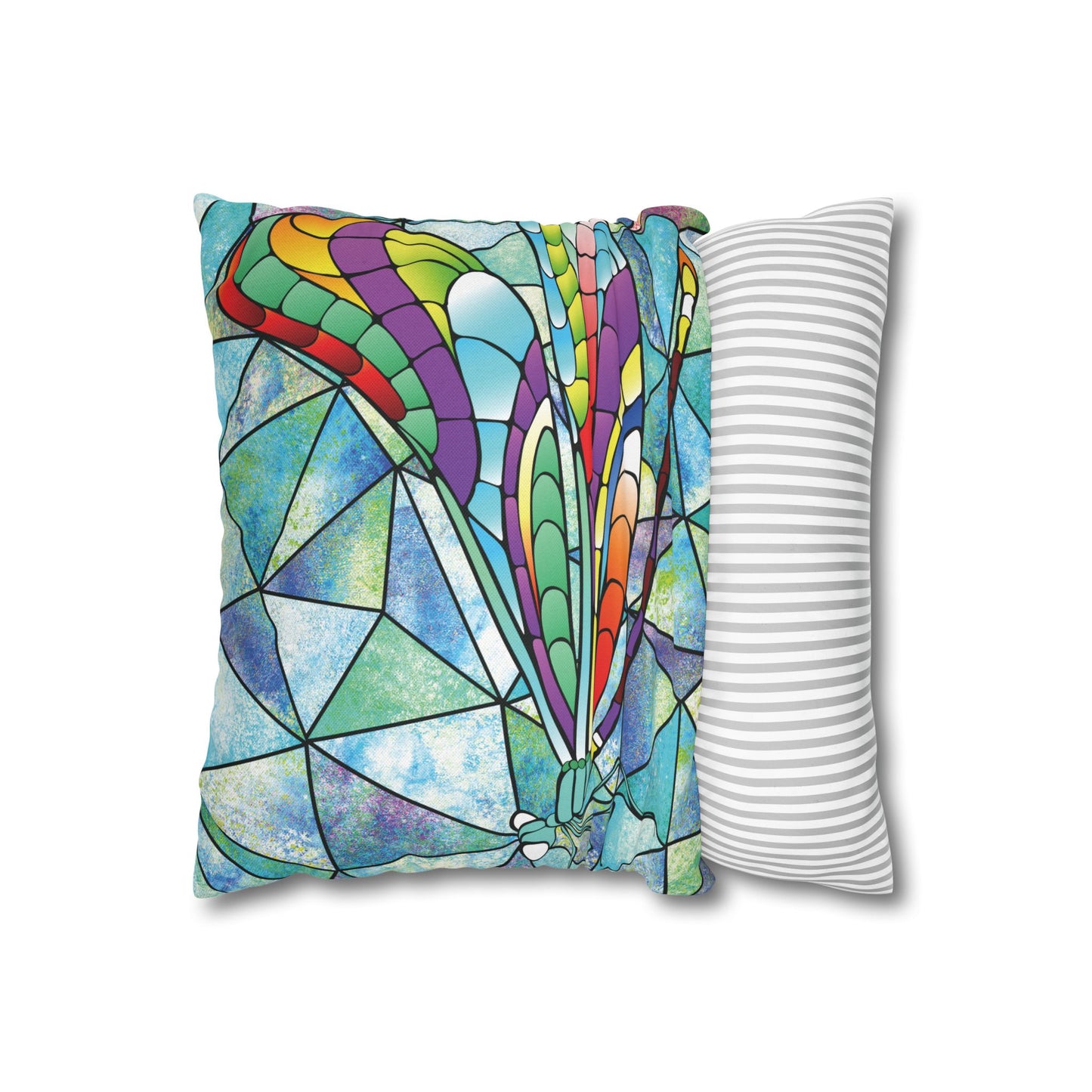 Elegant Dragonfly Pillowcase, Nature Decor, Home Accent, Cozy Living, Artisanal Gift, Butterfly Gifts, Boho Home