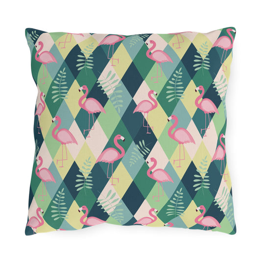 Tropical Flamingo Outdoor Pillow Set - Colorful Patio Décor for Summer Gatherings