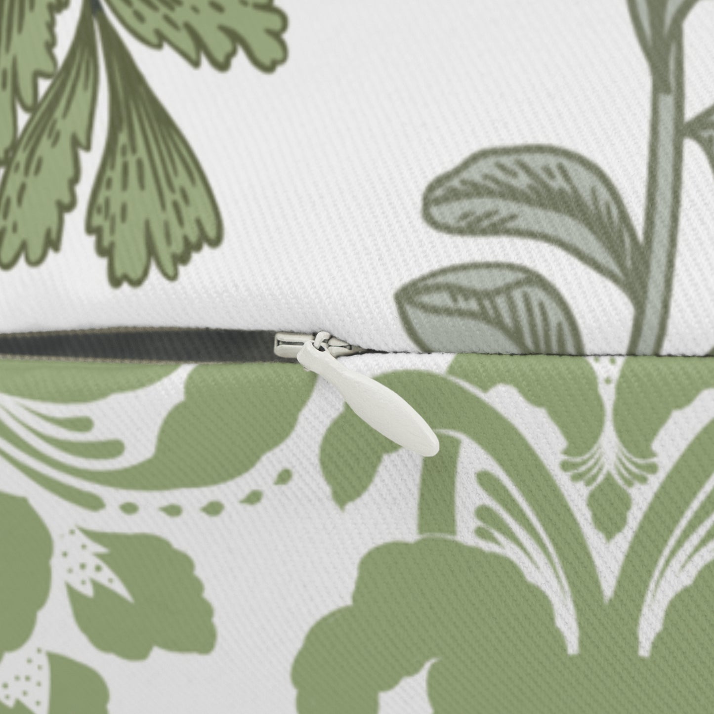 Botanical Lumbar Pillow - Fern & Damask Designs, Cozy Decor for Living Room, Green Accent Cushion for Home, Perfect Gift for Nature Lovers