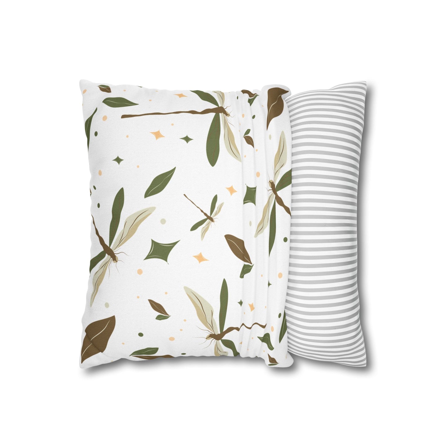 Nature-Inspired Square Pillowcase | Cozy Home Decor, Botanical Throw Pillow, Spring Gift, Living Room Accent, Floral Cushion Cover