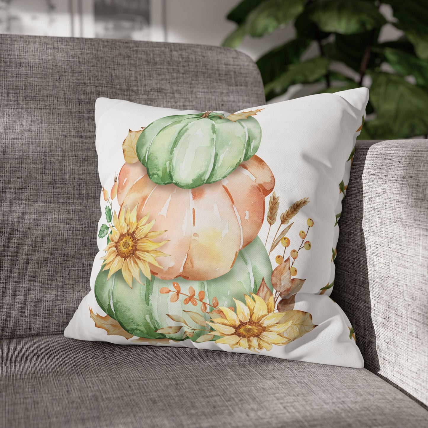 Fall Pumpkin Decor Pillowcase, Cozy Autumn Throw Pillow, Farmhouse Cushion Cover, Seasonal Home Accent, Thanksgiving Gift