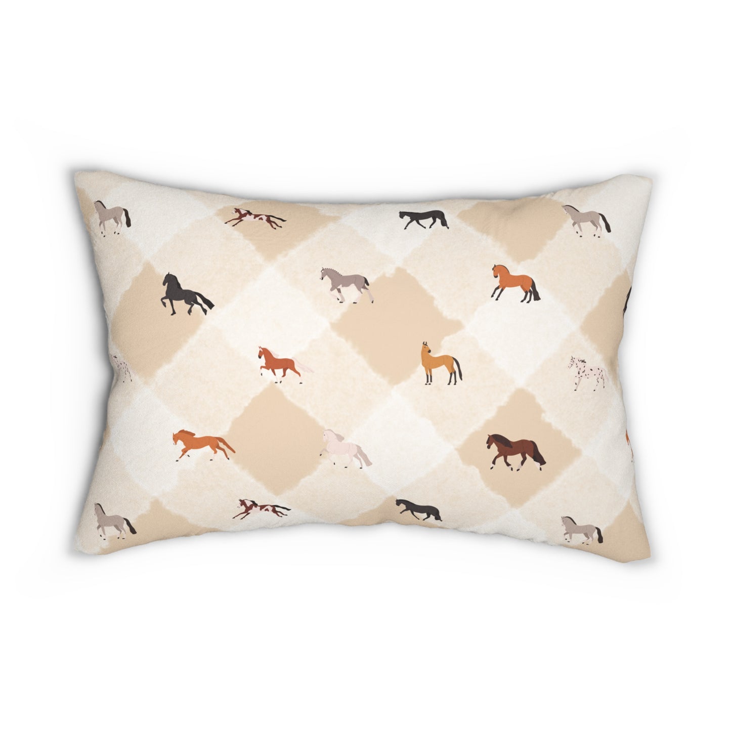 Rustic Farmhouse Lumbar Pillow - Horse Decor, Equestrian Gift, Western Home Accent, Cozy Couch Cushion, Cowboy Dreams