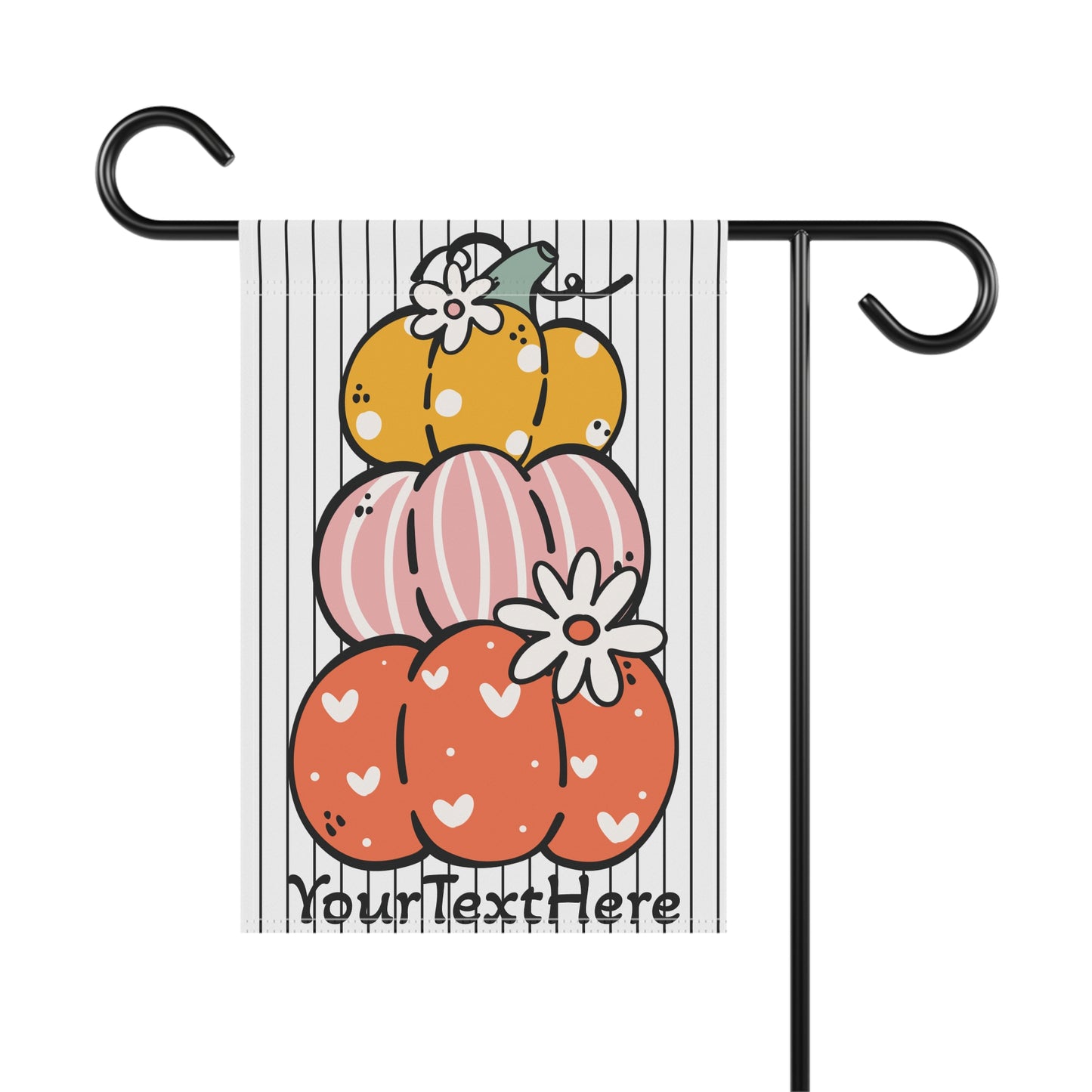 Garden Banner, Fall Pumpkin Decoration, Personalized Garden Flag, Outdoor Home Decor, Autumn Harvest Yard Sign, Custom Name Garden Sign