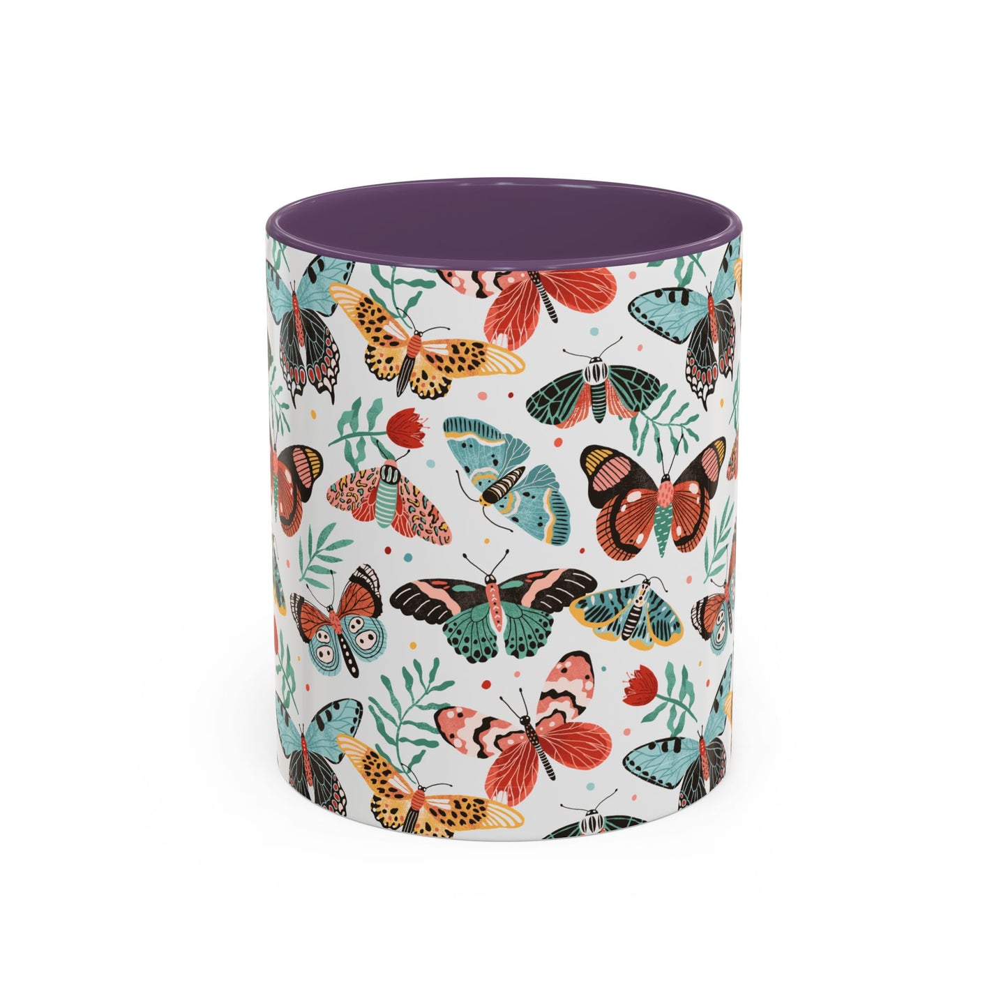 Mug Butterfly Breeze Turquoise and Rich Red