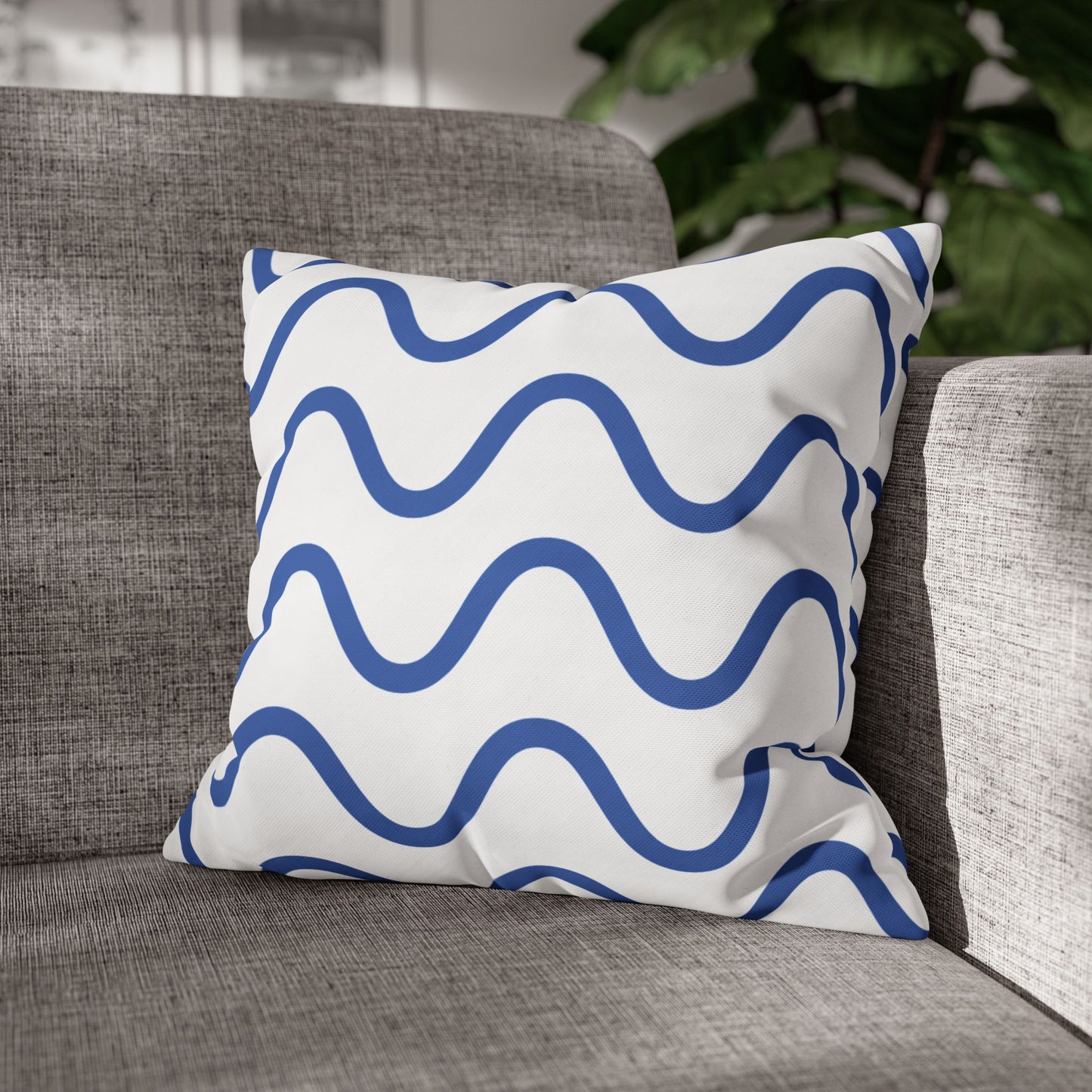 Wave Pattern Decorative Pillowcase | Coastal Vibe, Home Decor, Throw Pillow Cover, Room Accent, Gift for Ocean Lovers
