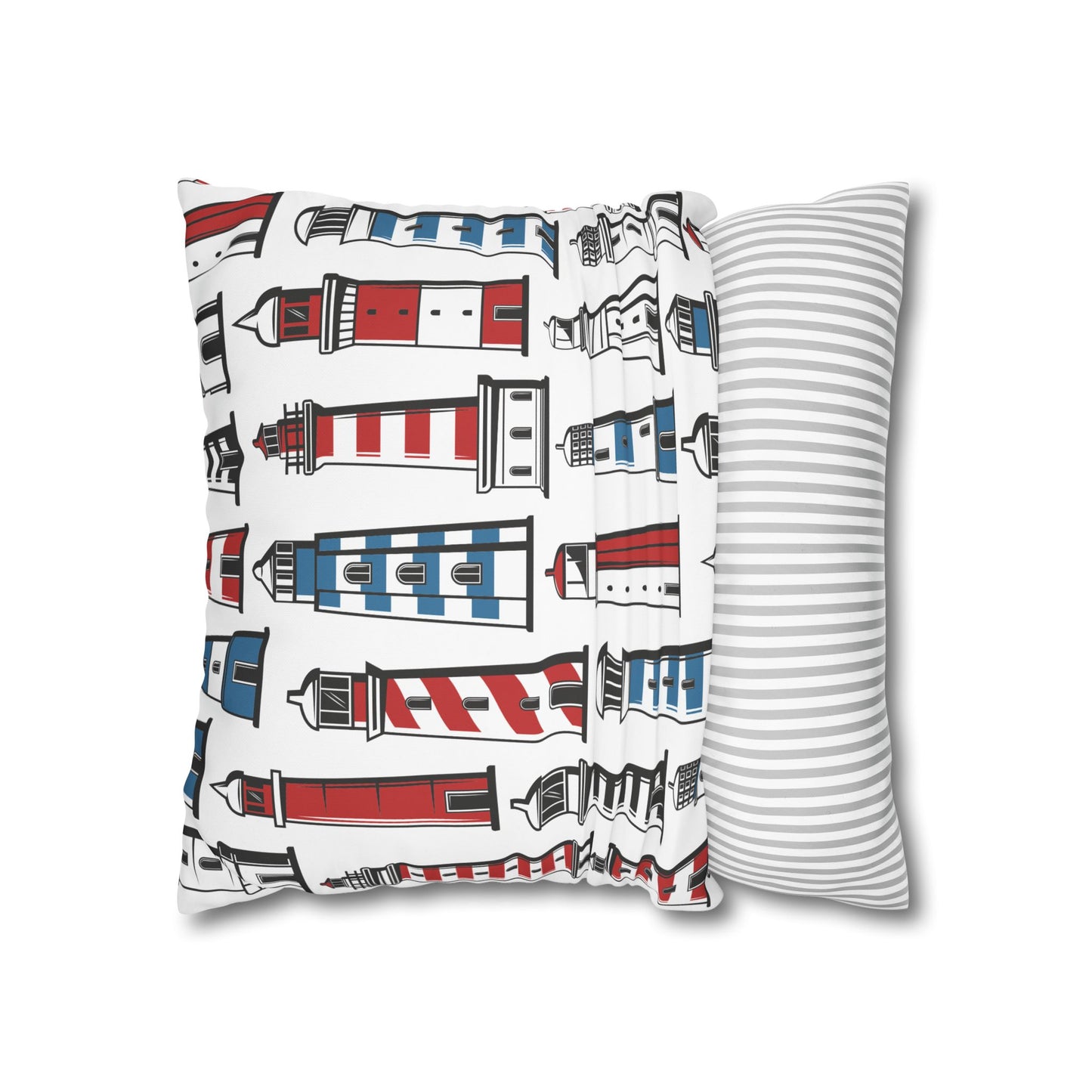 Nautical Lighthouse Pillowcase, Coastal Decor, Beach House Gift, Modern Home Accent, Summer Vibes, Vacation Theme