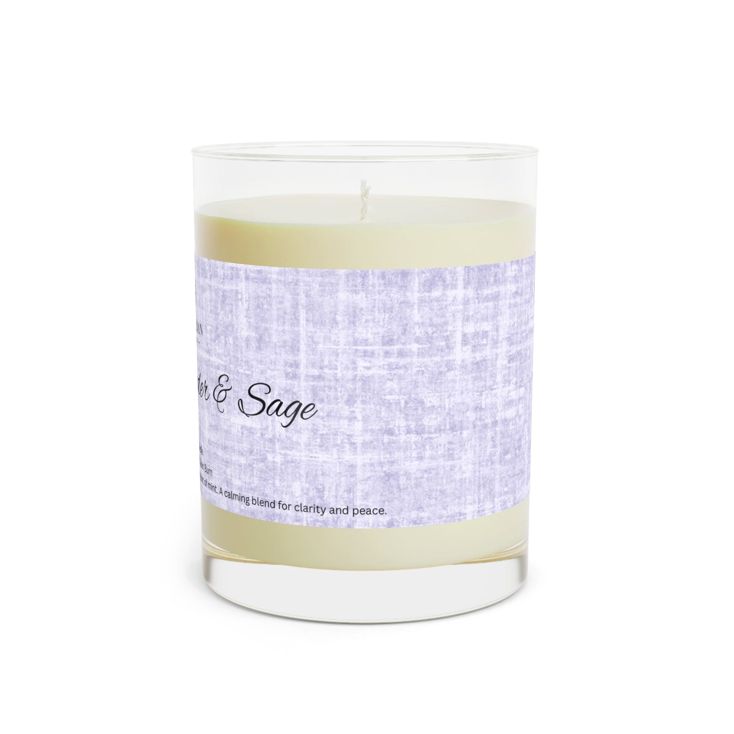 Minted Lavender & Sage Scented Candle - 11oz Glass Aromatherapy