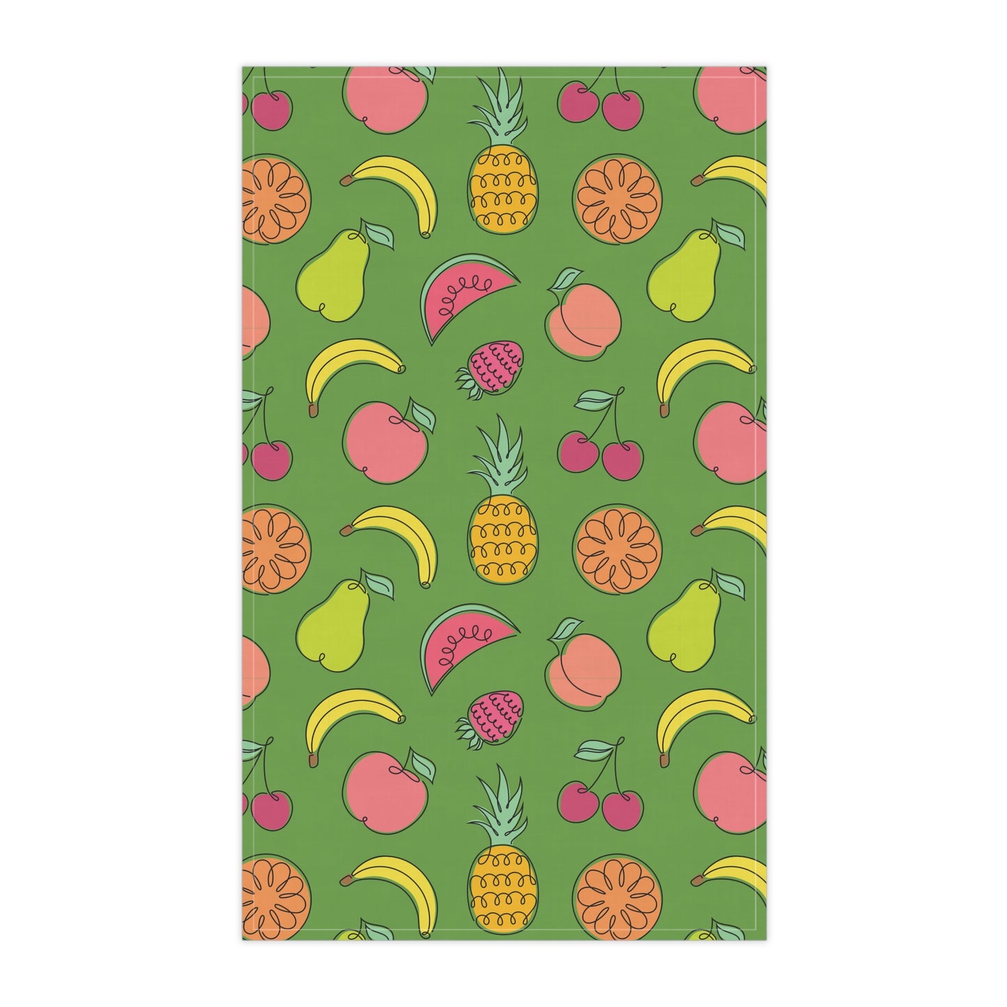 Fruitful Whimsy: A Tea Towel Delight - Thyme Green - FWTT