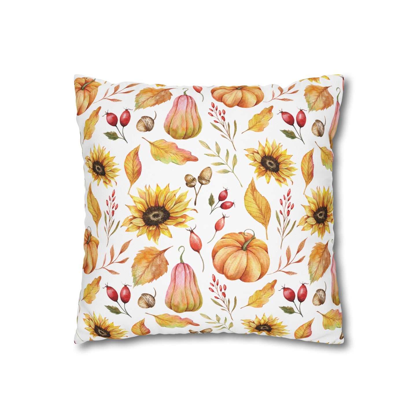 Floral Pumpkin Pillowcase, Cozy Home Decor, Fall Decor, Harvest Celebration, Thanksgiving Gift, Floral Accent Pillow