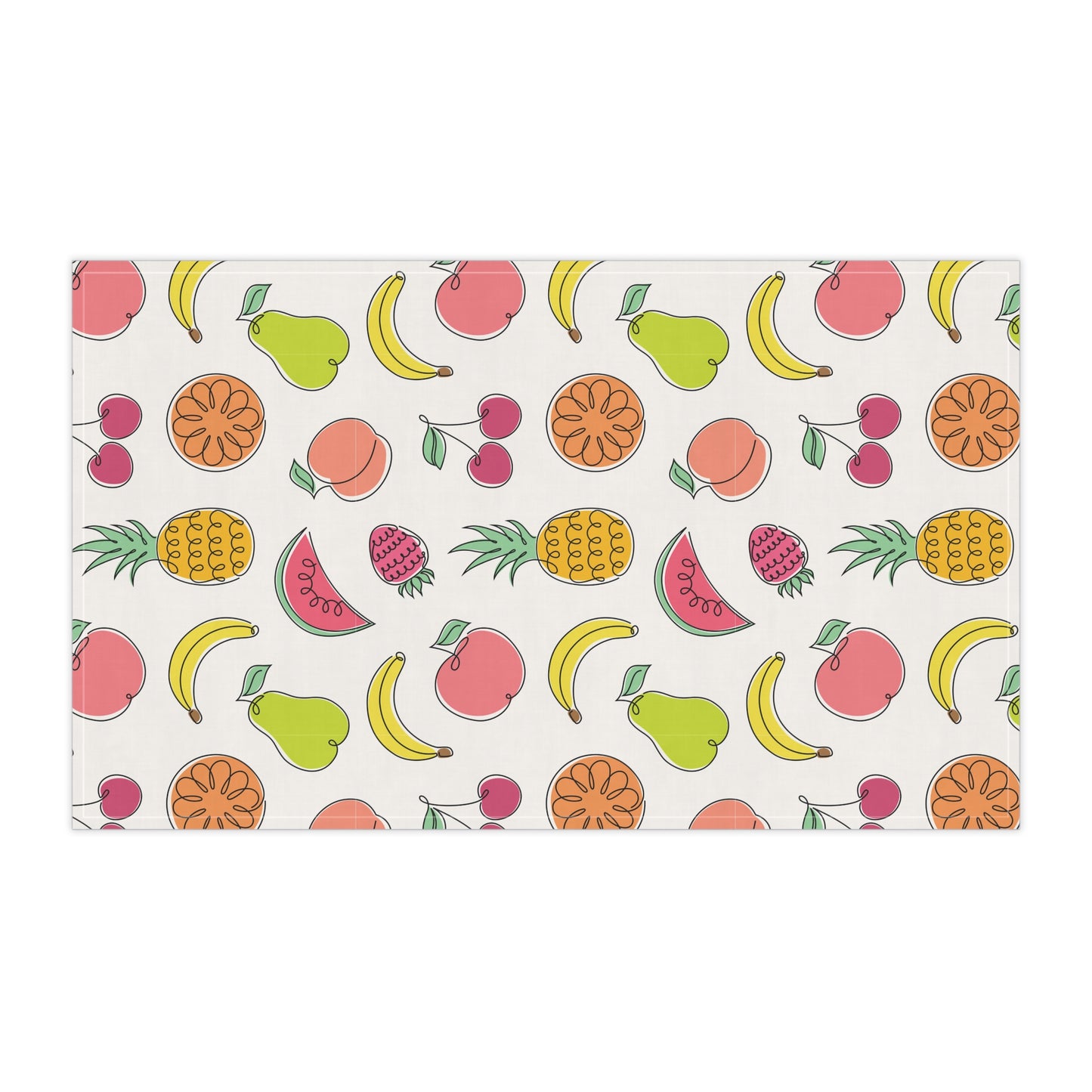Fruitful Whimsy: A Tea Towel  - Cotton - White - FWTT