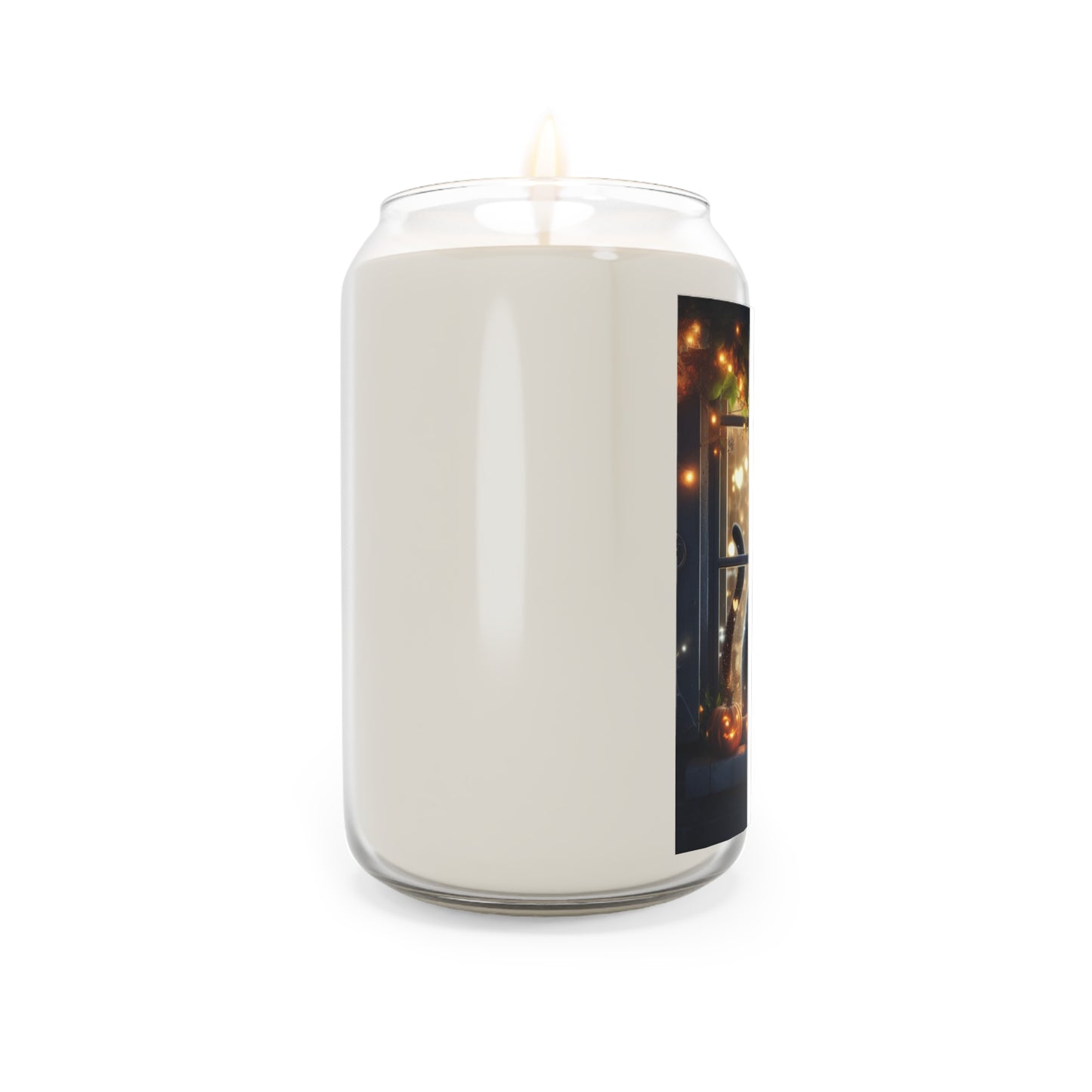 Scented Soy Candle - Black Cat Window, Cozy Atmosphere, Halloween Decor, Gift for Cat Lovers, Relaxation Essential, Home Fragrance