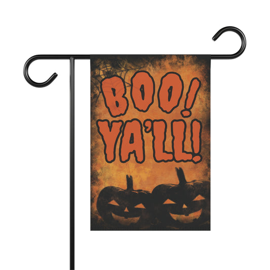 Boo Ya'll ! Halloween Garden Banner - Spooky Outdoor Decor for Fall, Yard Sign, Halloween Party Decor, Trick or Treat Display