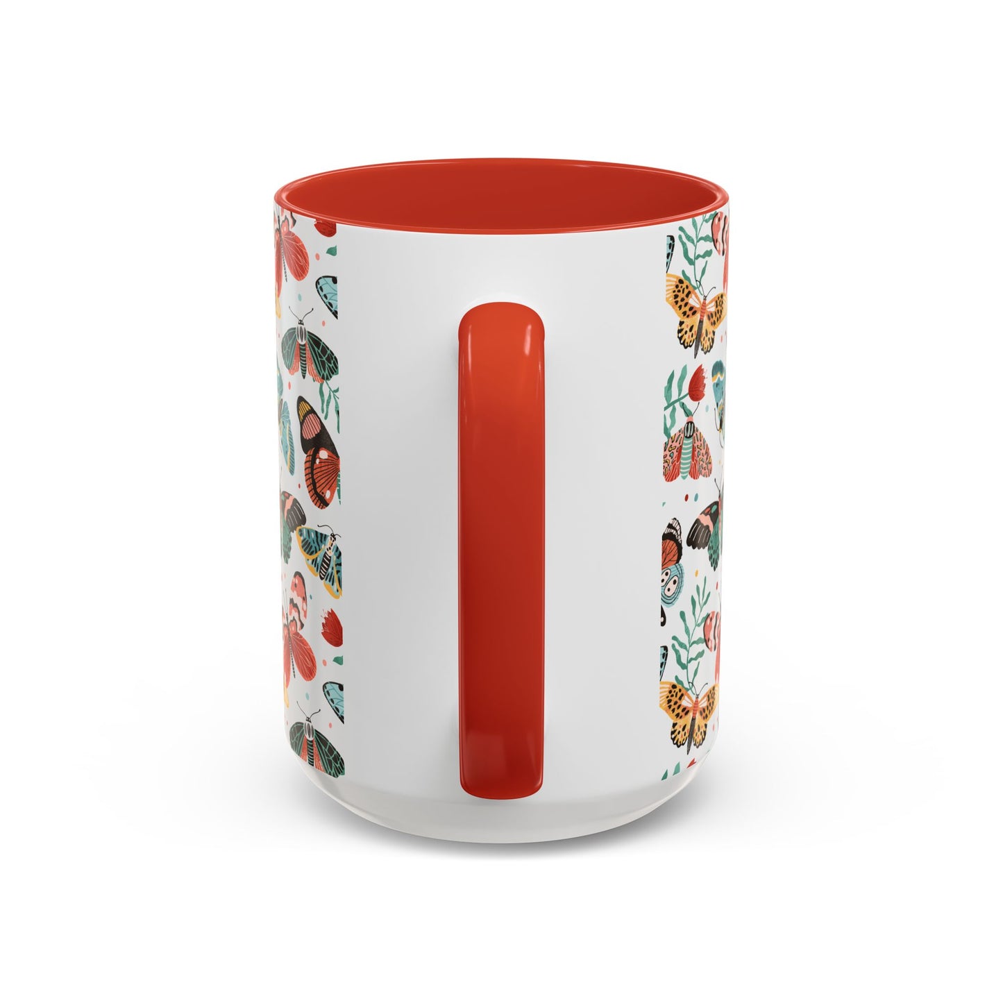 Mug Butterfly Breeze Turquoise and Rich Red