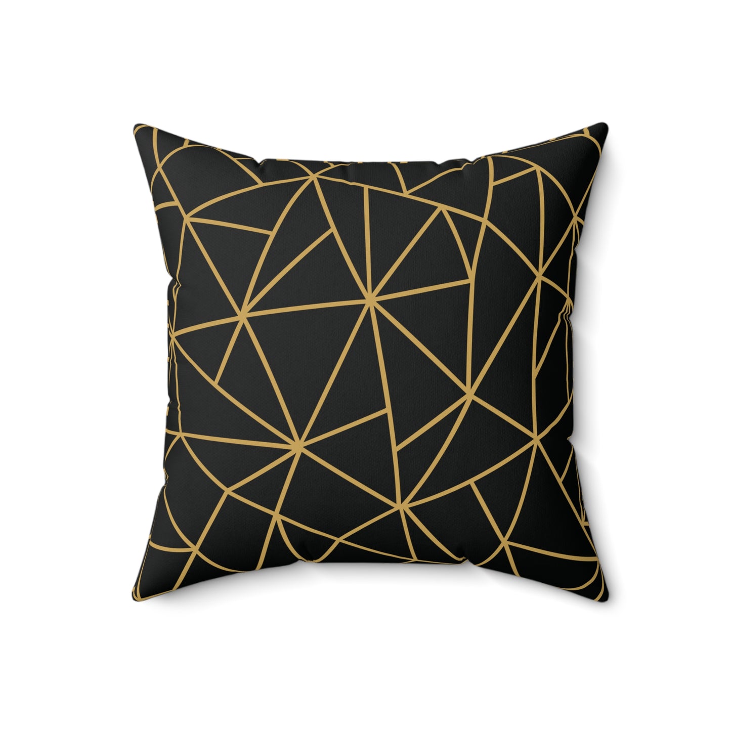 Lavender Elegance Reversible Throw Pillow – Orchid Blossoms & Gold Geometry Spun Polyester Square Pillow, Home Decor, Throw Pillow, Gift for Her, Living Room Cushion, Stylish Accent Pillow